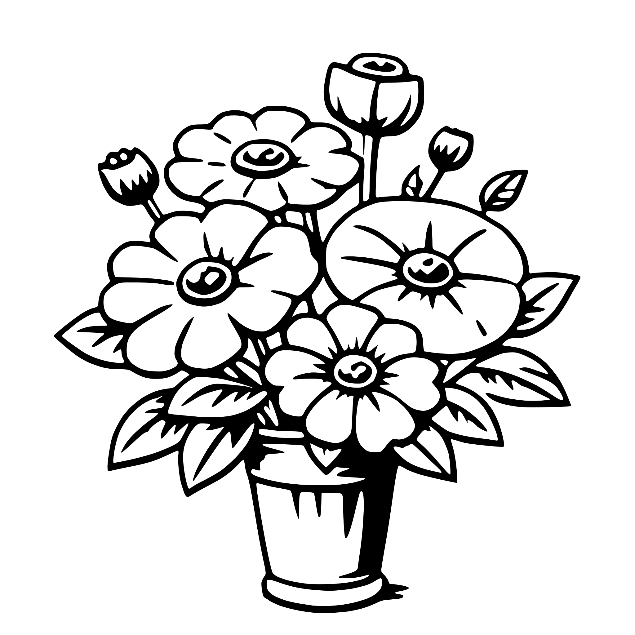 AI-generated SVG of 'flower bouquet'