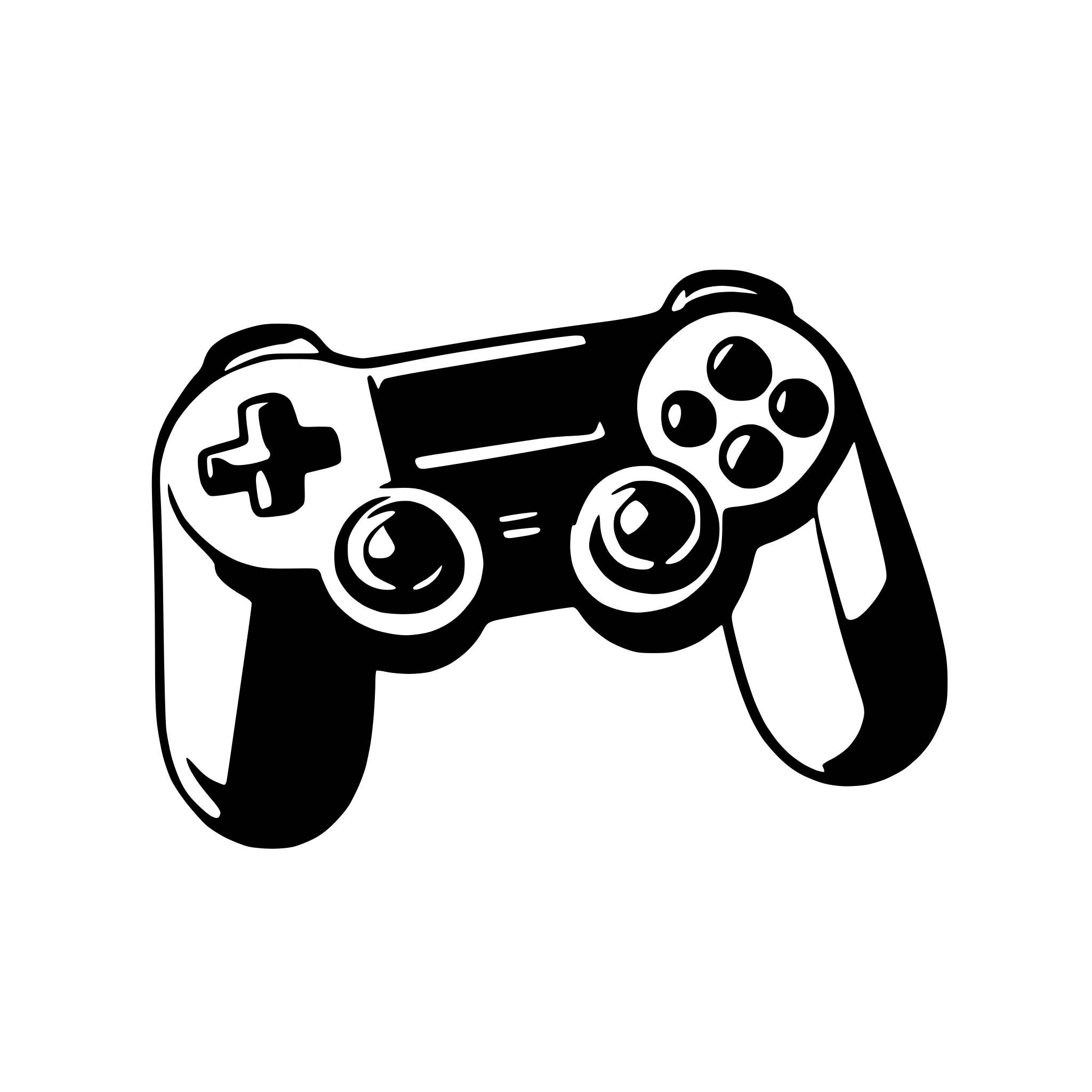 AI-generated SVG of a Create the silhouette of a gamepad