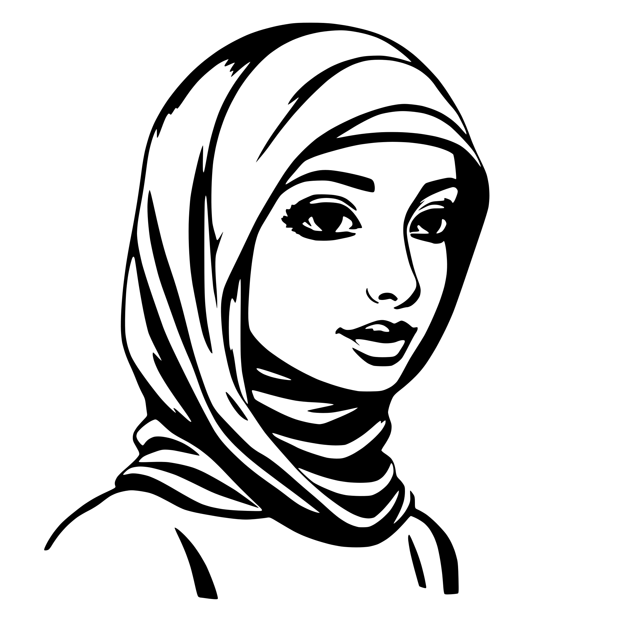 AI-generated SVG of 'hijab'