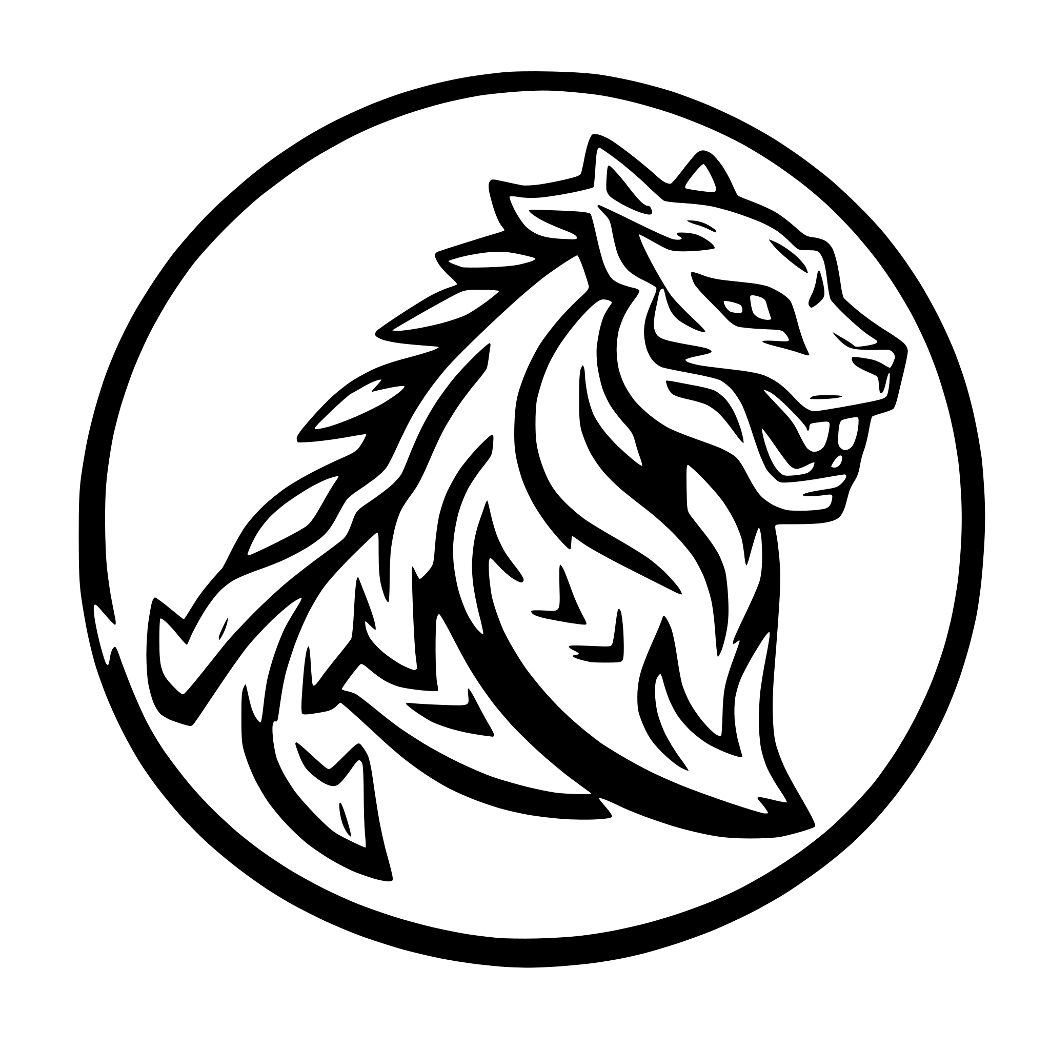 AI-generated SVG of a A Mythological creature that is a blend of a panther and falcon