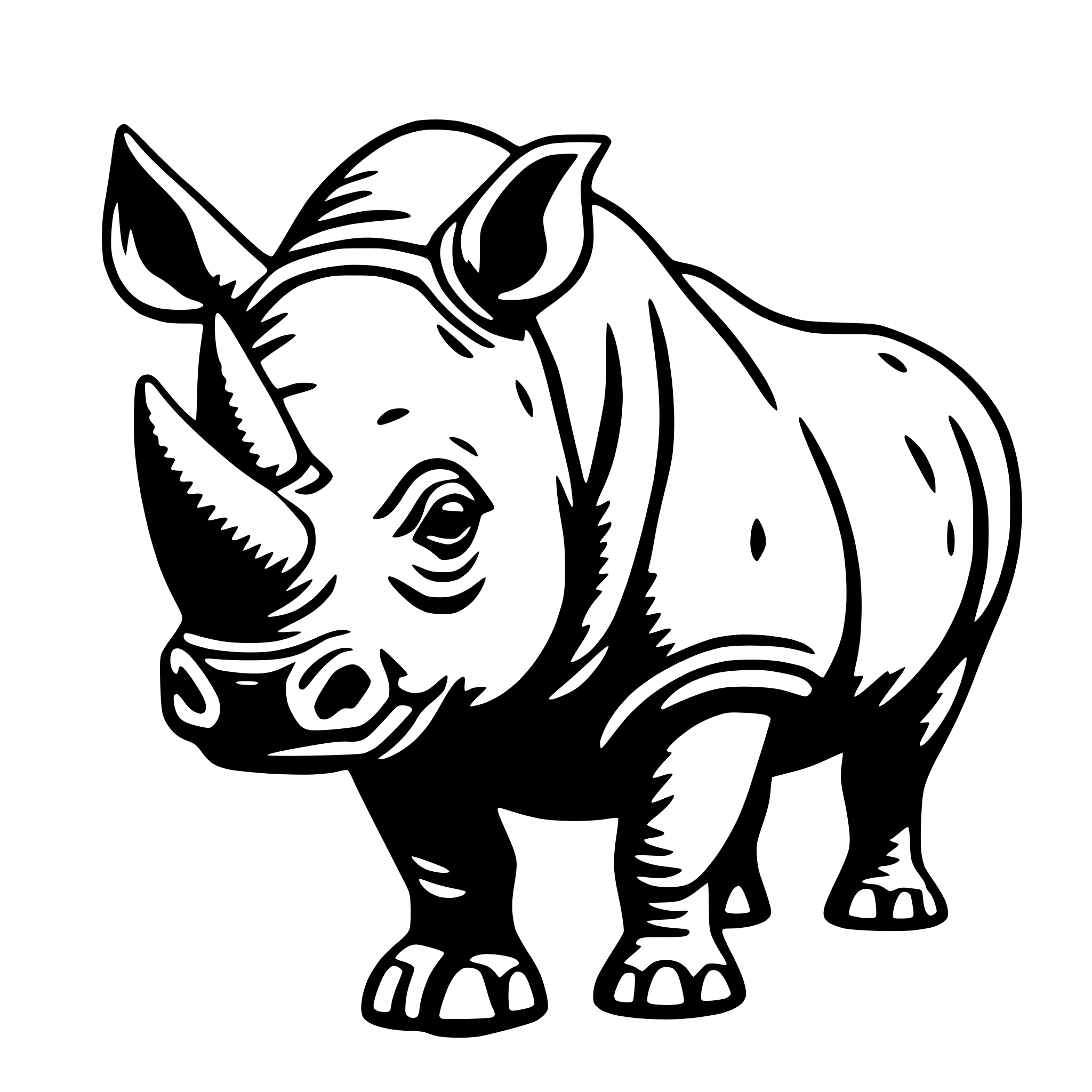 AI-generated SVG of a rhinoceros