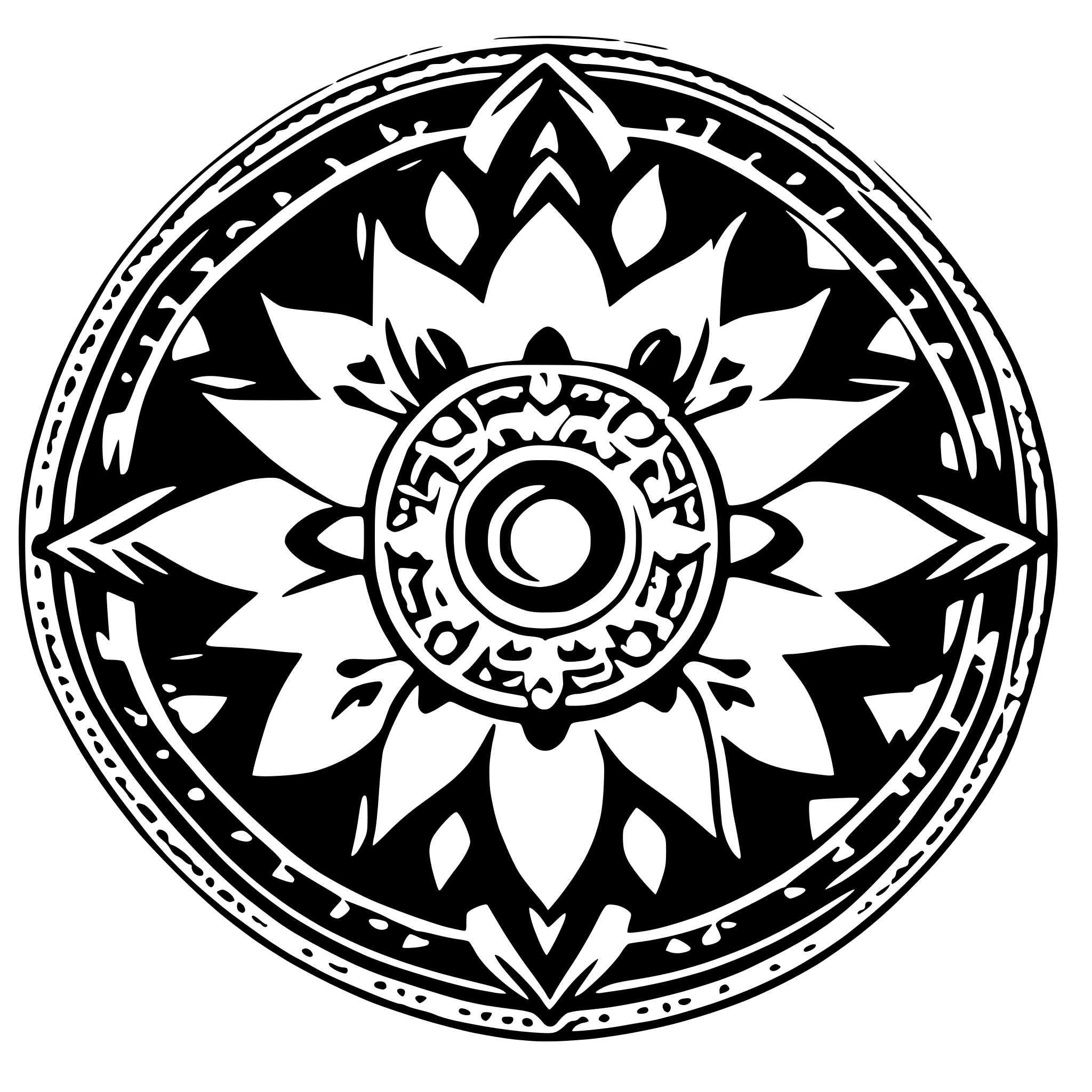 AI-generated SVG of a mandala