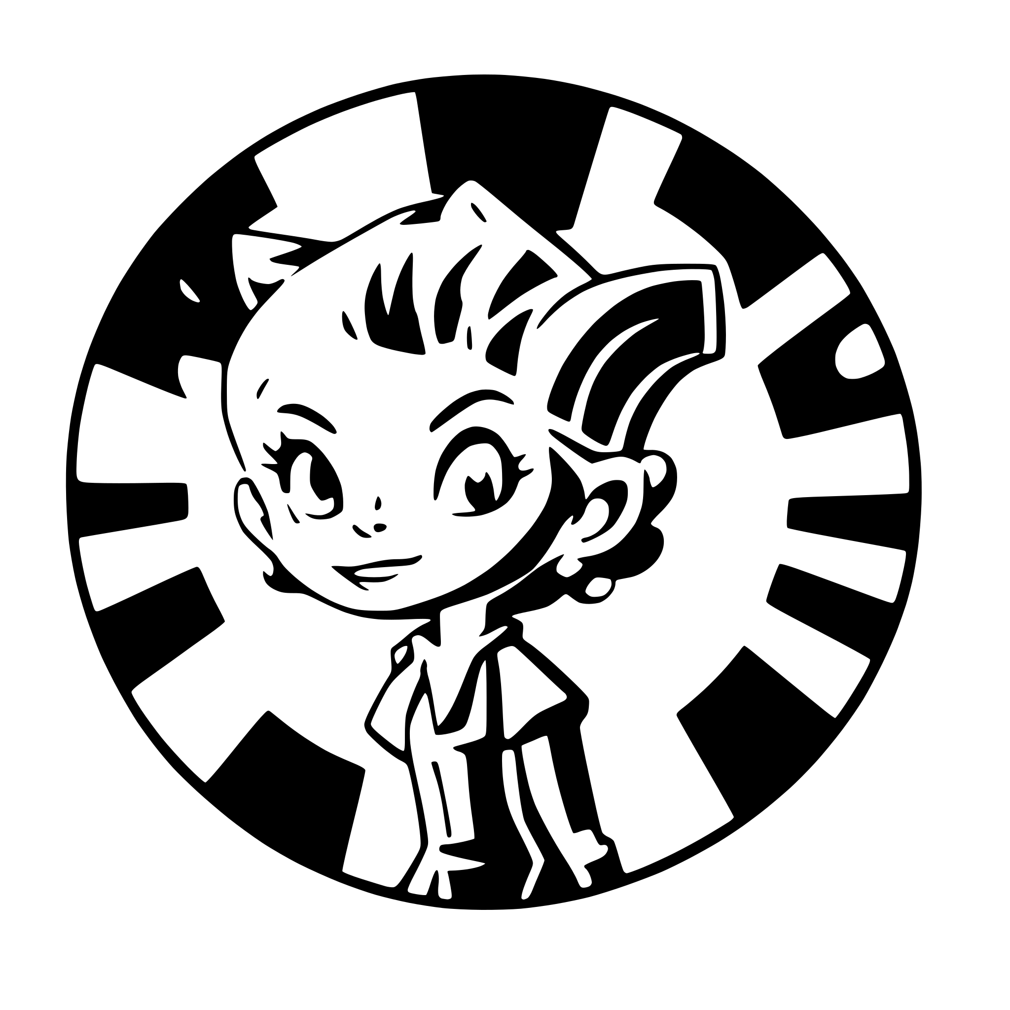 AI-generated SVG of a Evil orphan annie