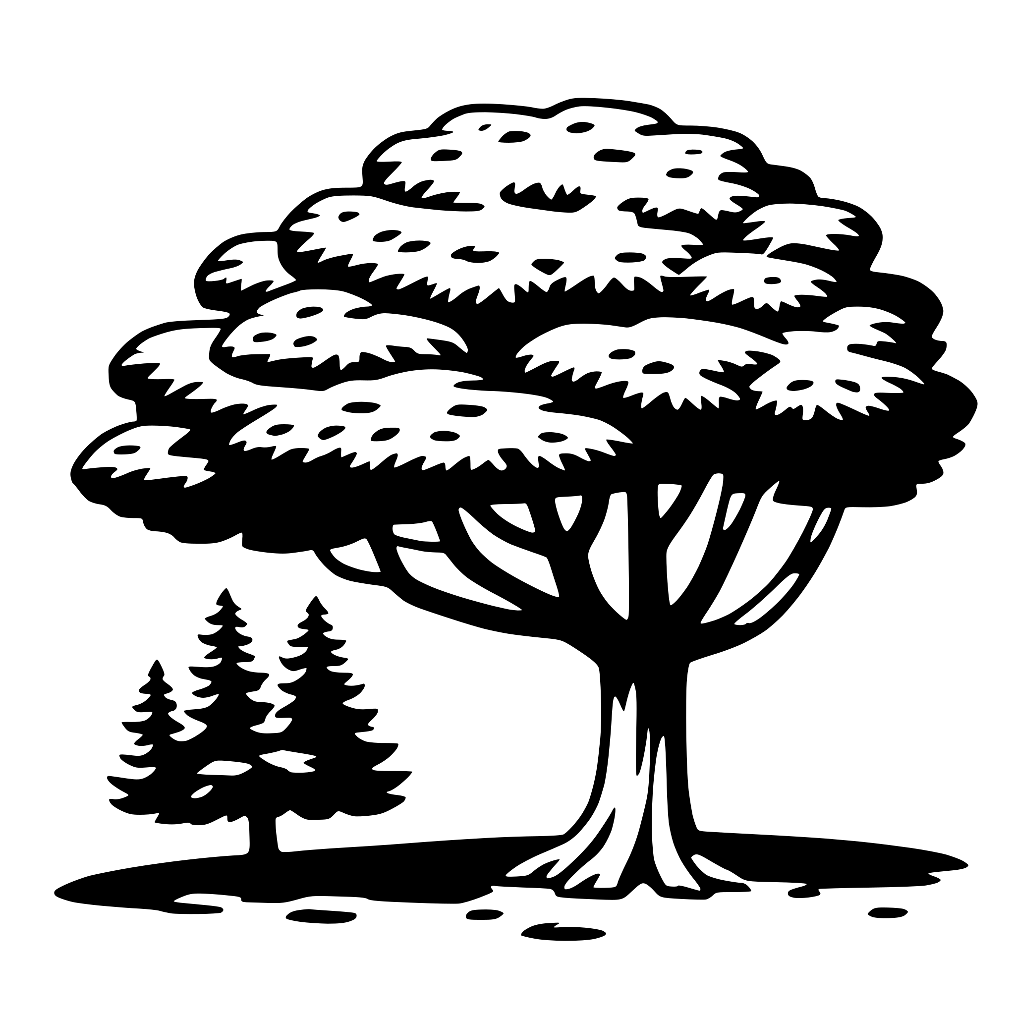 AI-generated SVG of 'hemlock tree'