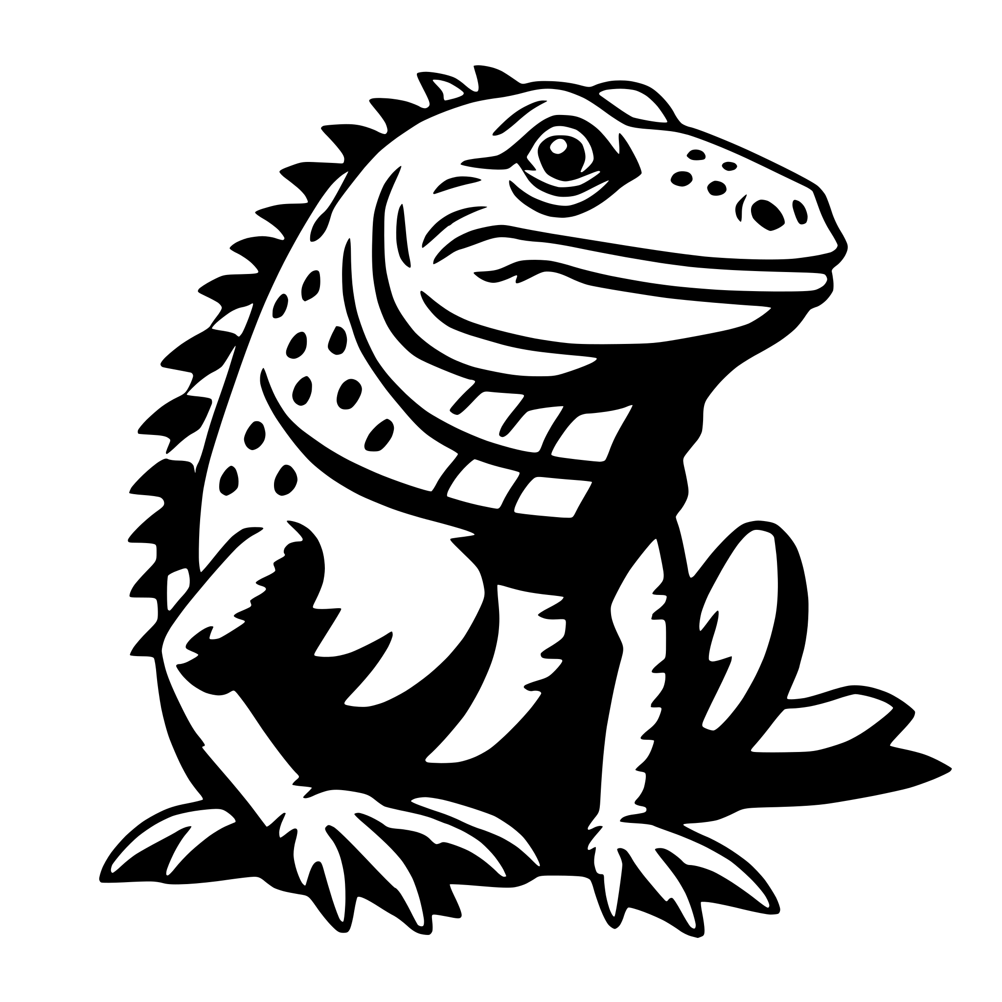 AI-generated SVG of a iguana