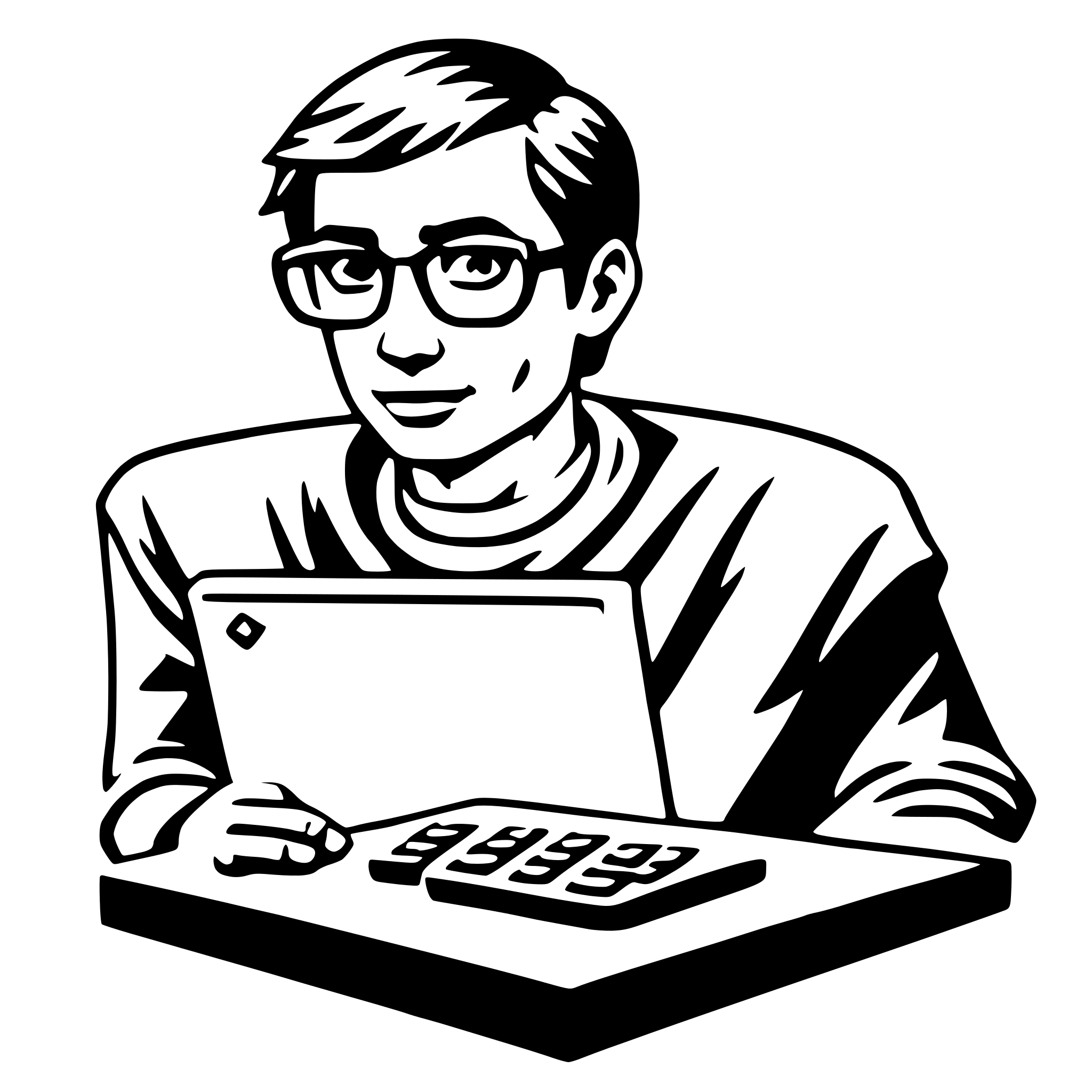 AI-generated SVG of a web developer