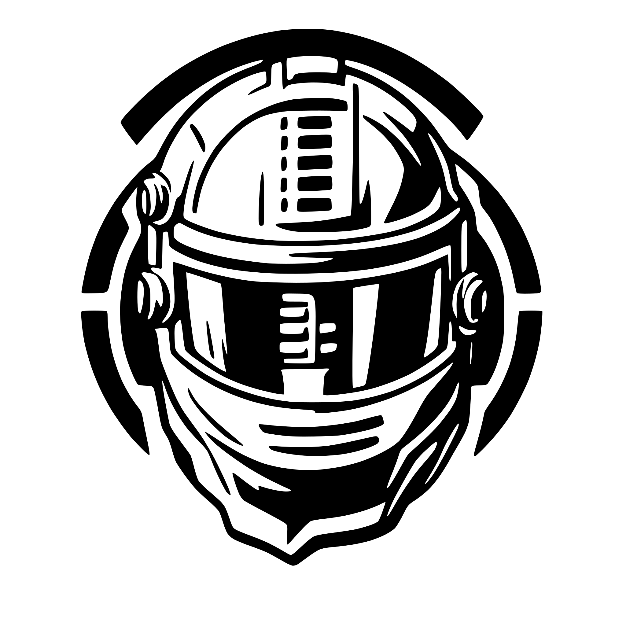 AI-generated SVG of a A professional logo for a software engineering company called Astartes Solutions inspired by futuristic gothic technology inspired by WH40K space marines. The design features a SINGLE stylized astronaut helmet silhouette with a prominent horizontal crest. The faceplate has unique geometric patterns and cheek vents incorporating copper circuit designs to represent software engineering. The temple area is adorned with abstract golden laurel leaves symbolizing excellence.The side of the helmet acce