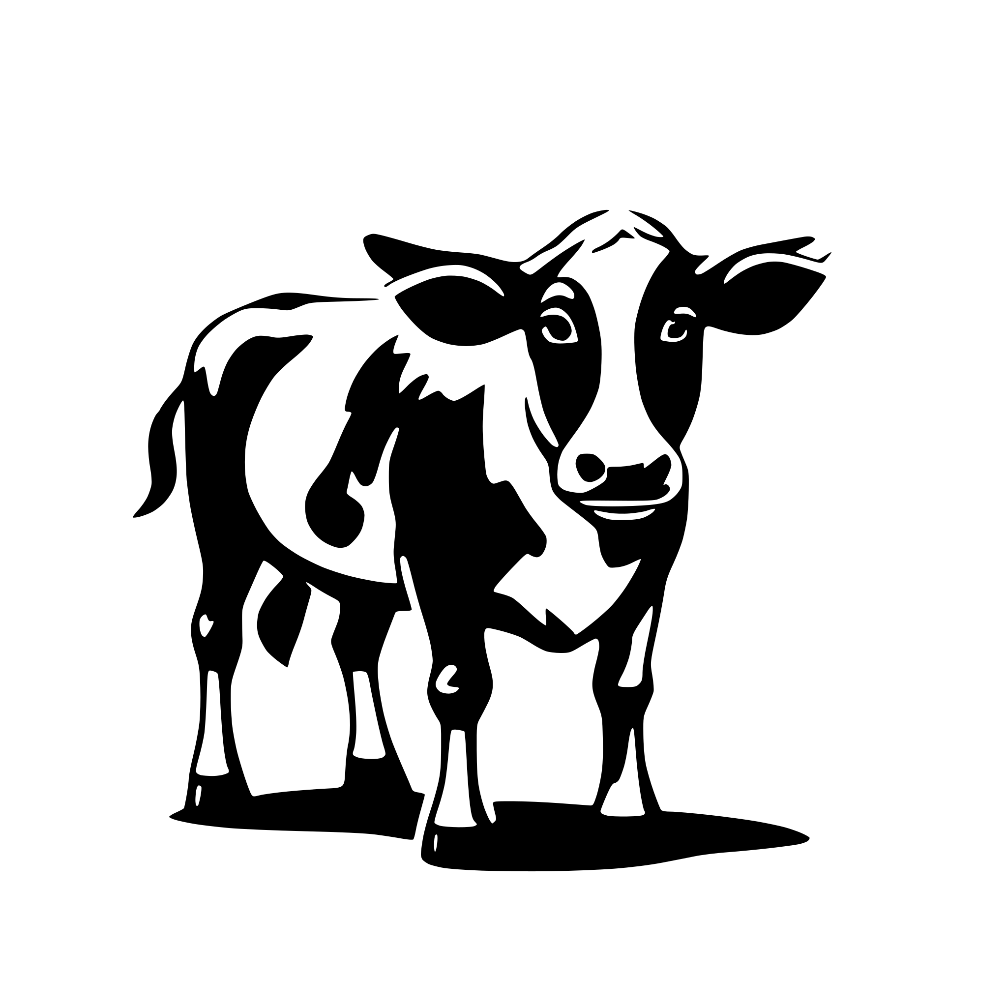AI-generated SVG of a Vache