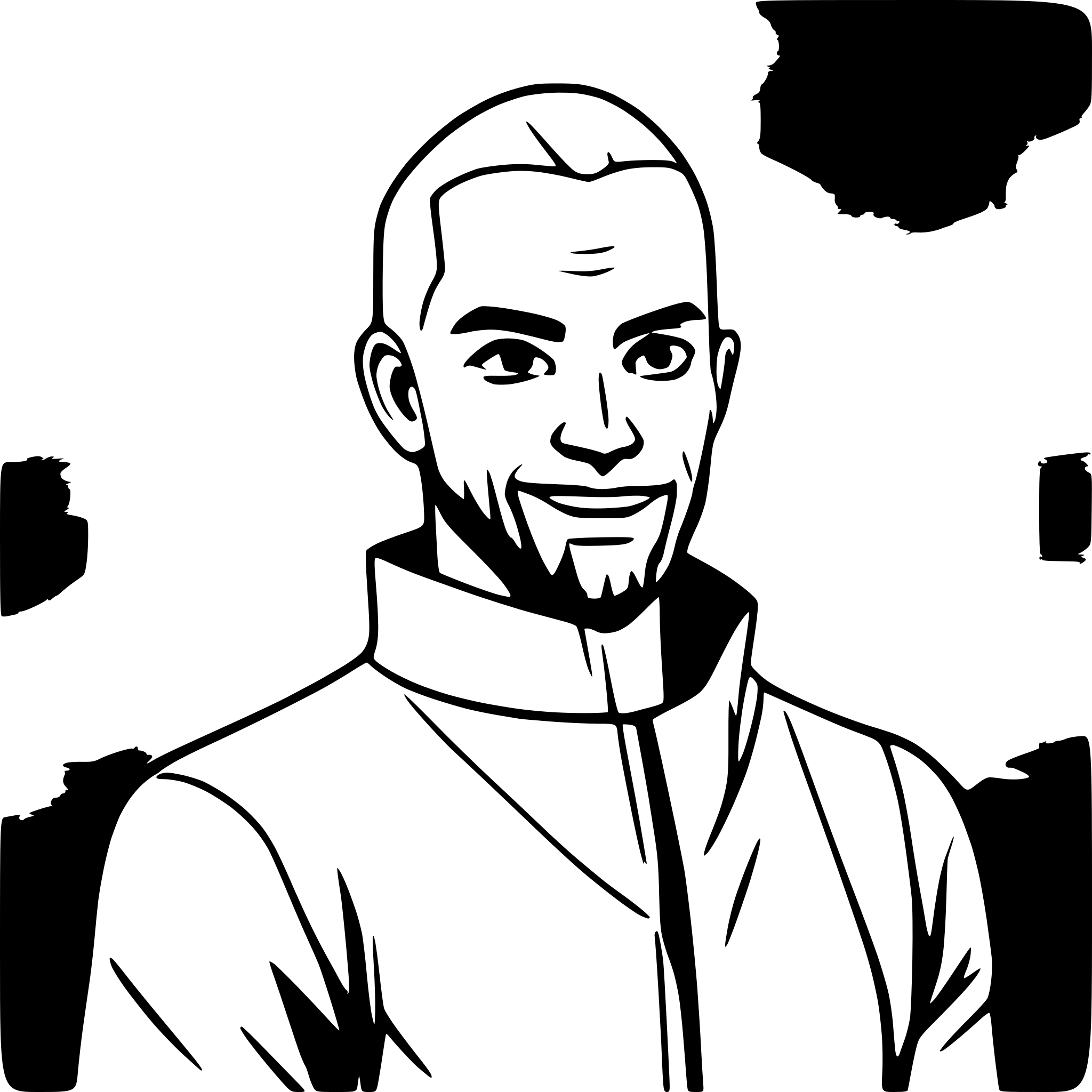 AI-generated SVG of a Bruce Willis like bald white guy with goatee AI-generated SVG of a Bruce Willis like bald white guy with goatee
