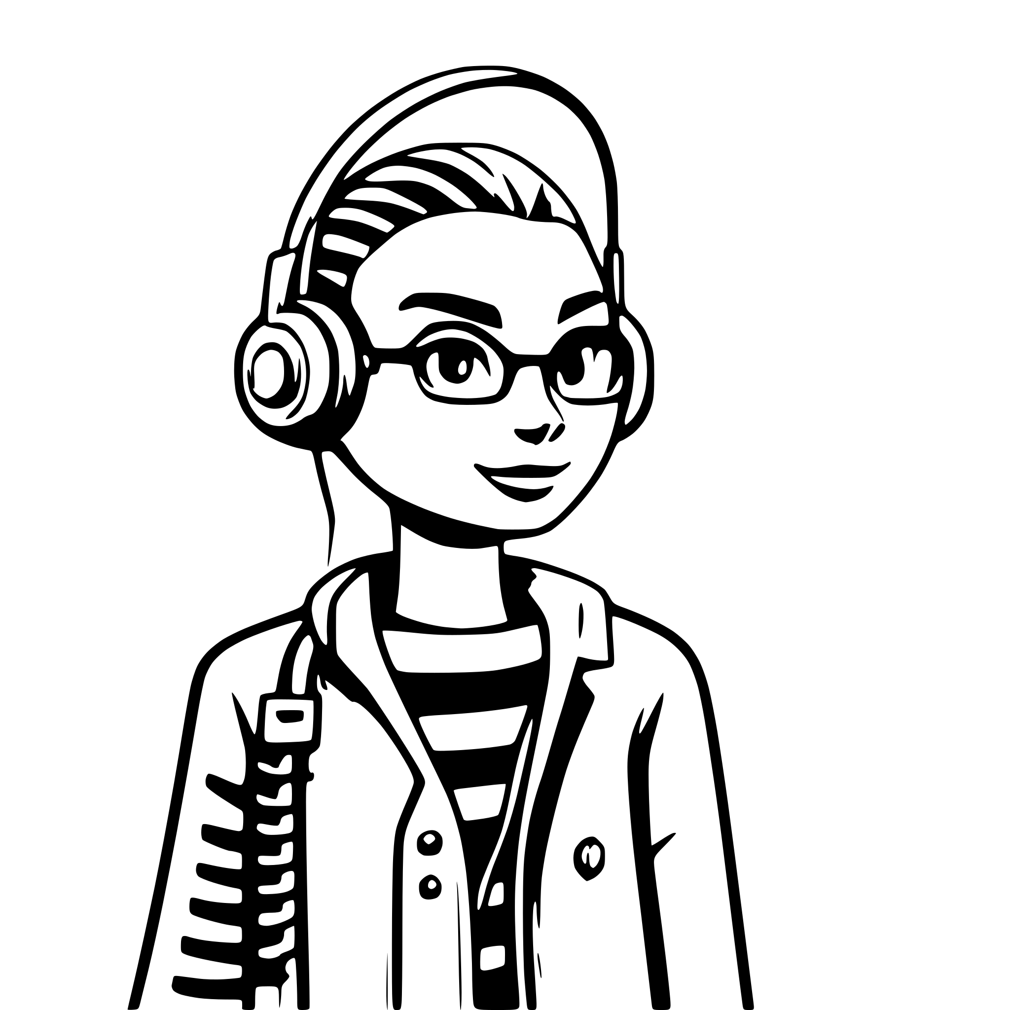 AI-generated SVG of a Cartoon man with wires