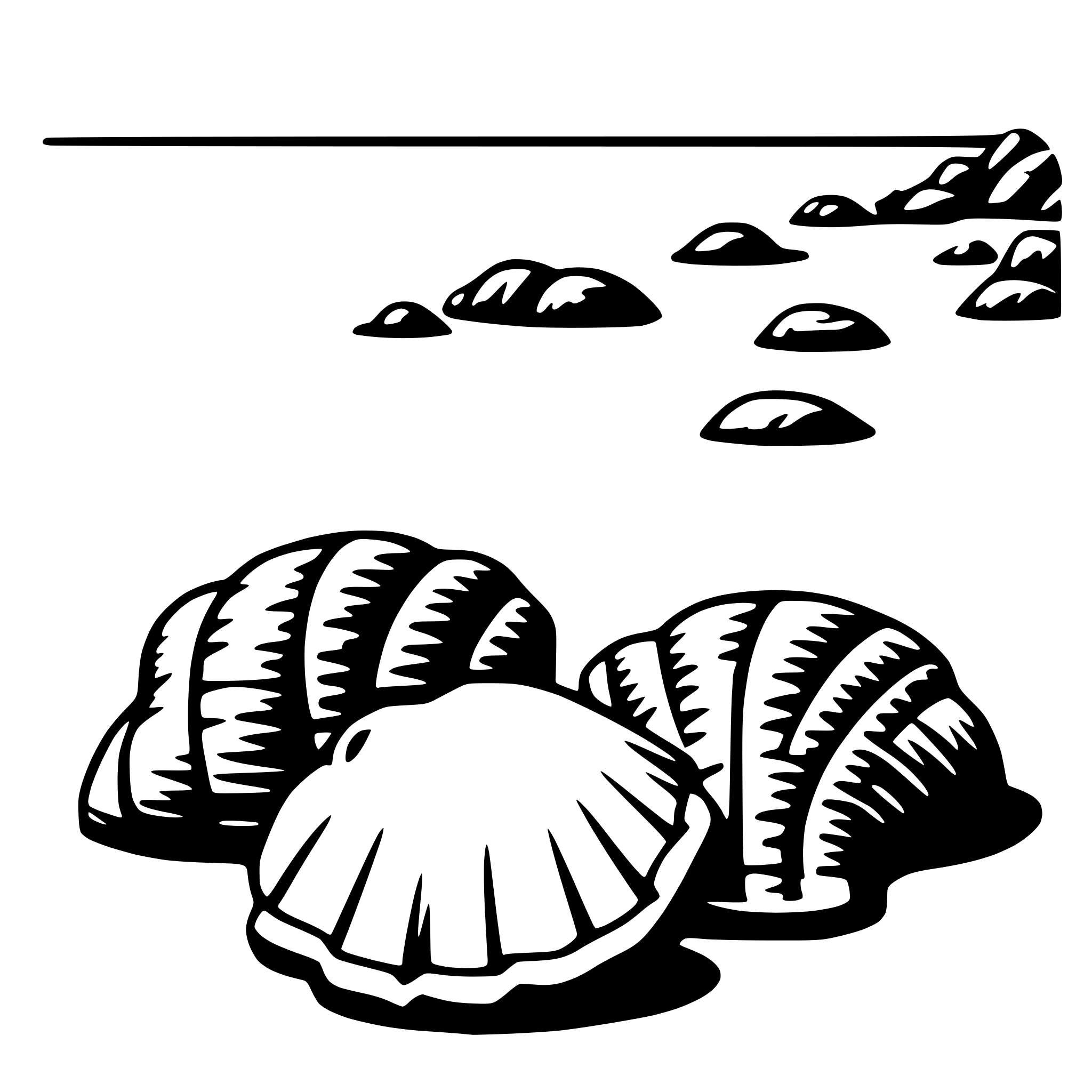 AI-generated SVG of a seashells on shore