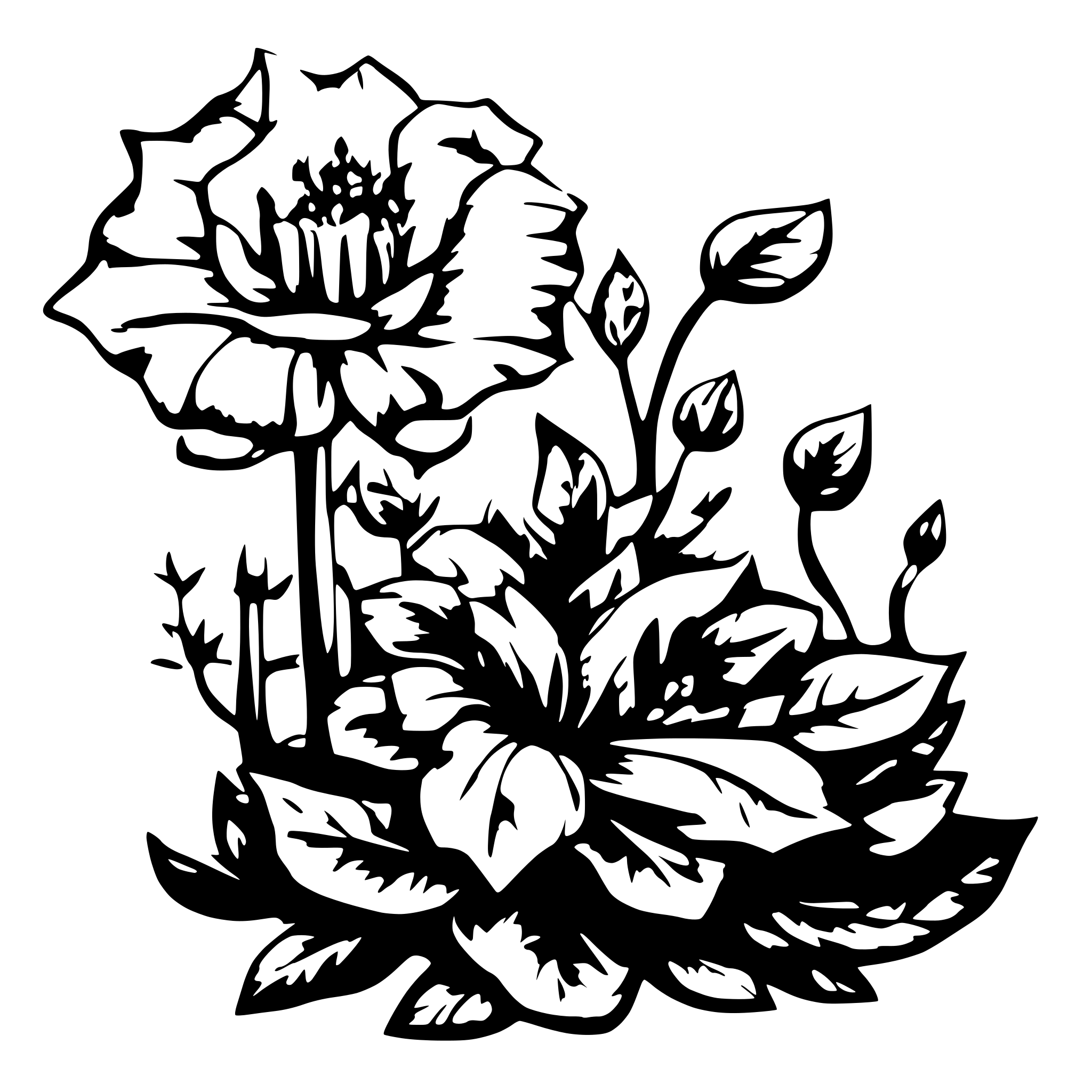 AI-generated SVG of a وردة