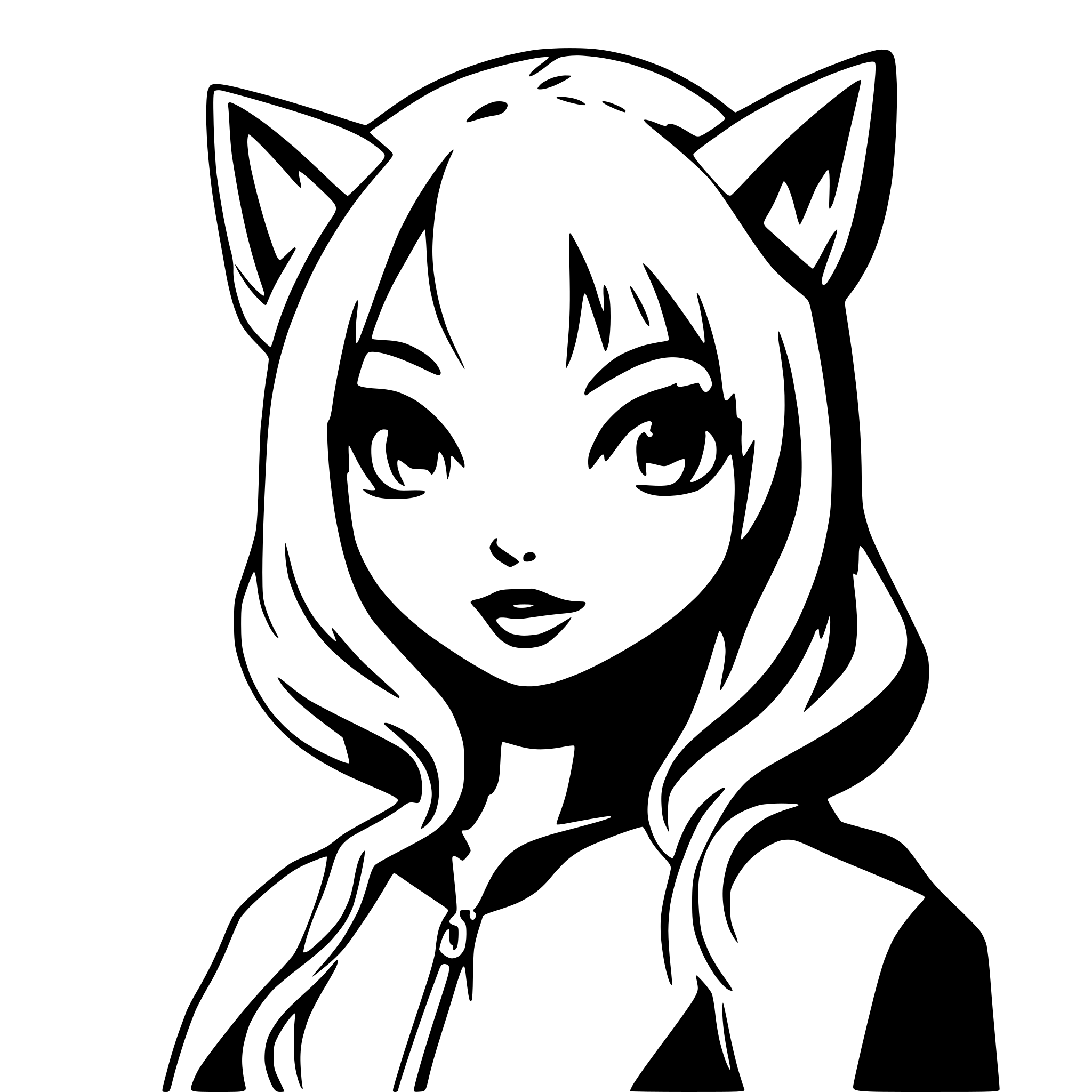 AI-generated SVG of 'cat face'