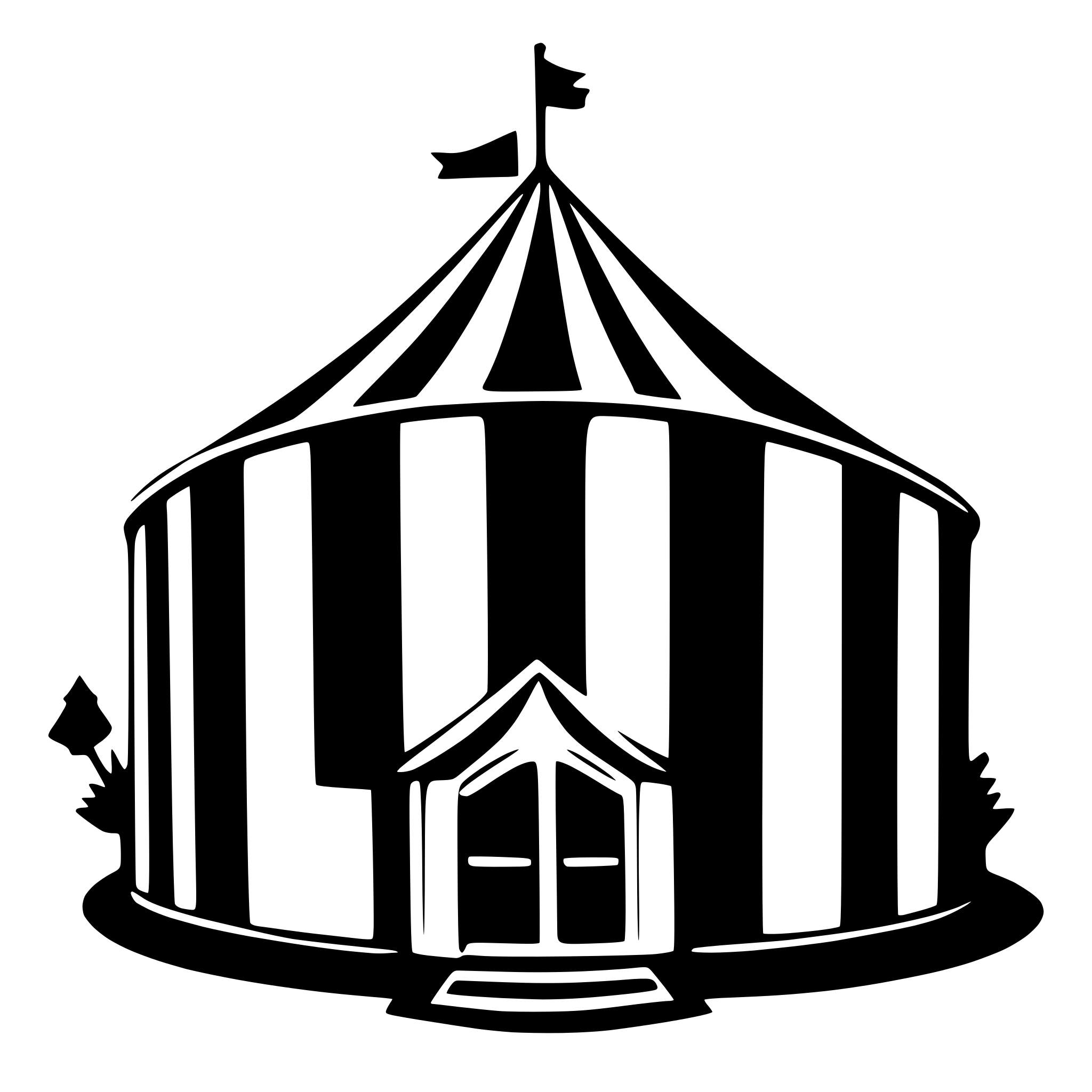 AI-generated SVG of a circus tent