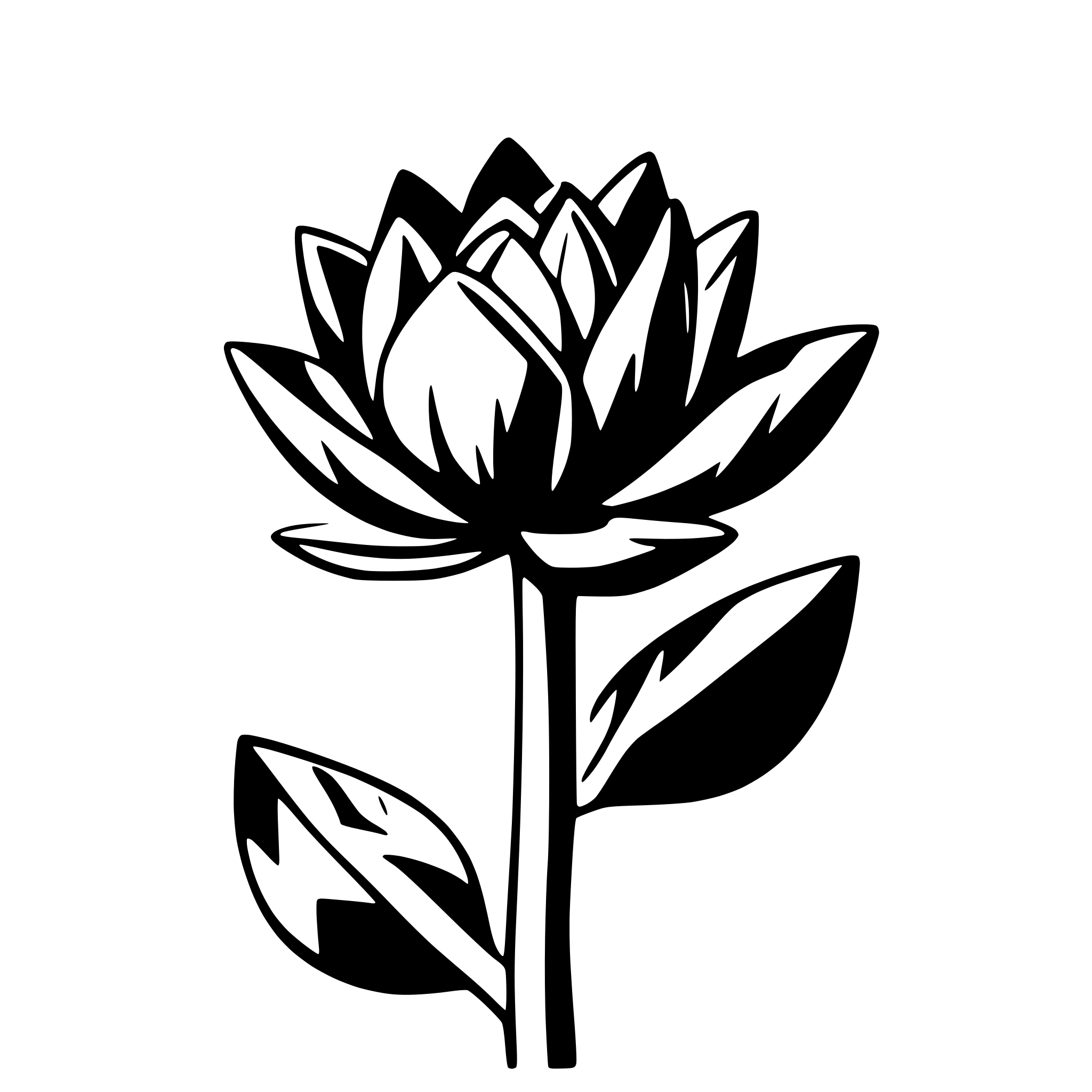 AI-generated SVG of 'water lily flower bud'