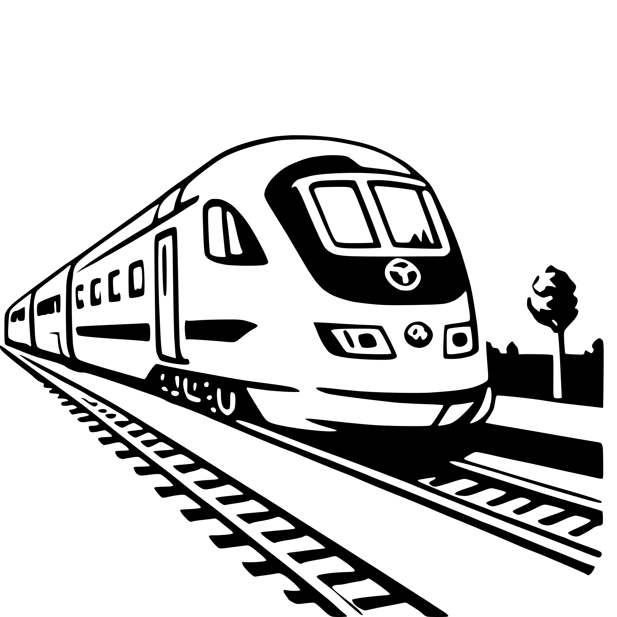 AI-generated SVG of 'high-speed train'