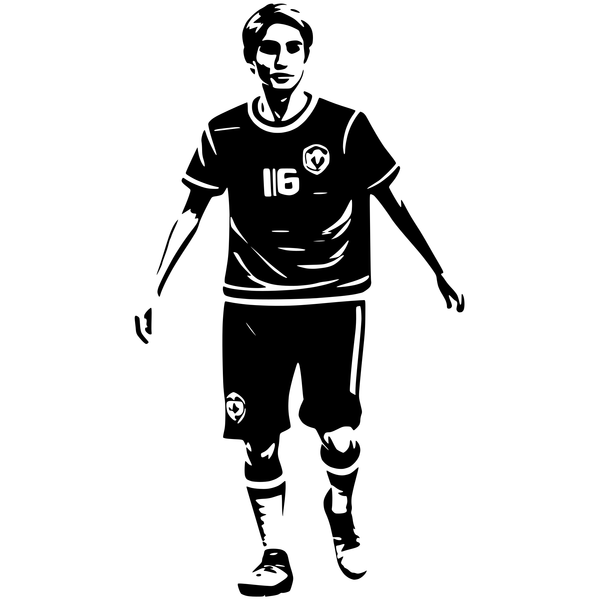 AI-generated SVG of a a soccer player