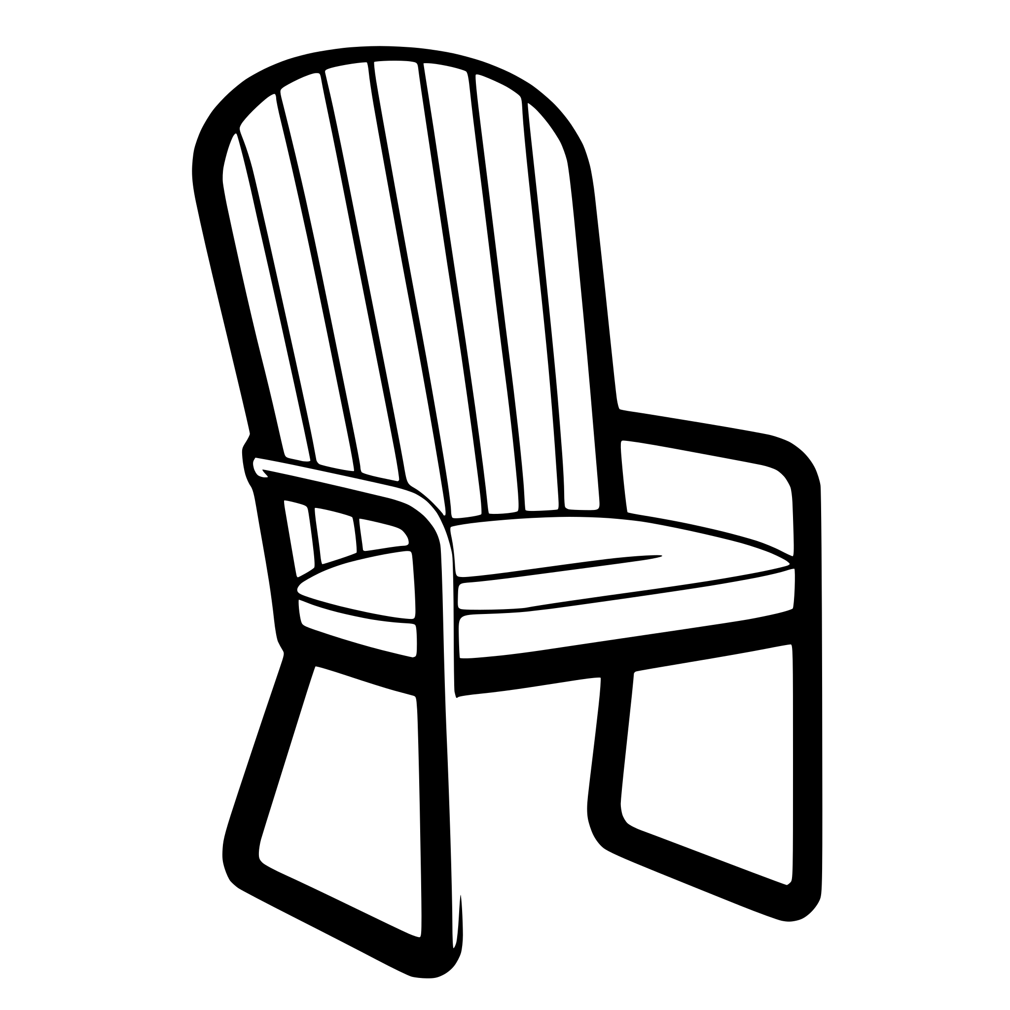 AI-generated SVG of a round  loose chair