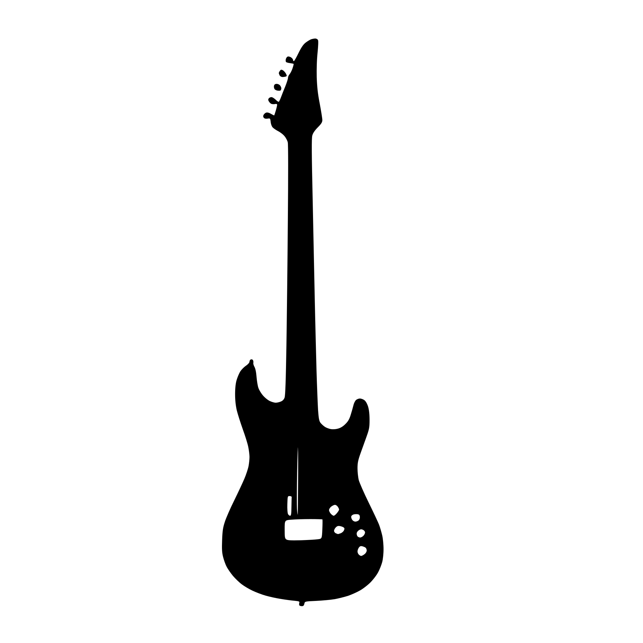 AI-generated SVG of 'electric guitar with lightning'