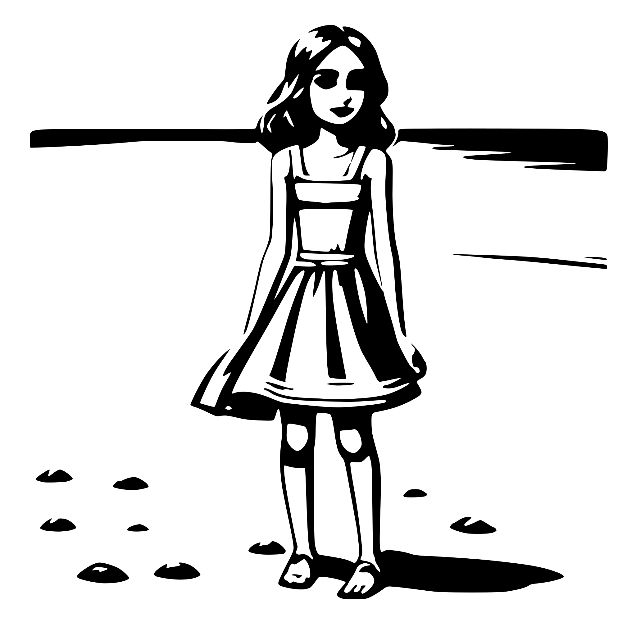 AI-generated SVG of 'A girl the beach'