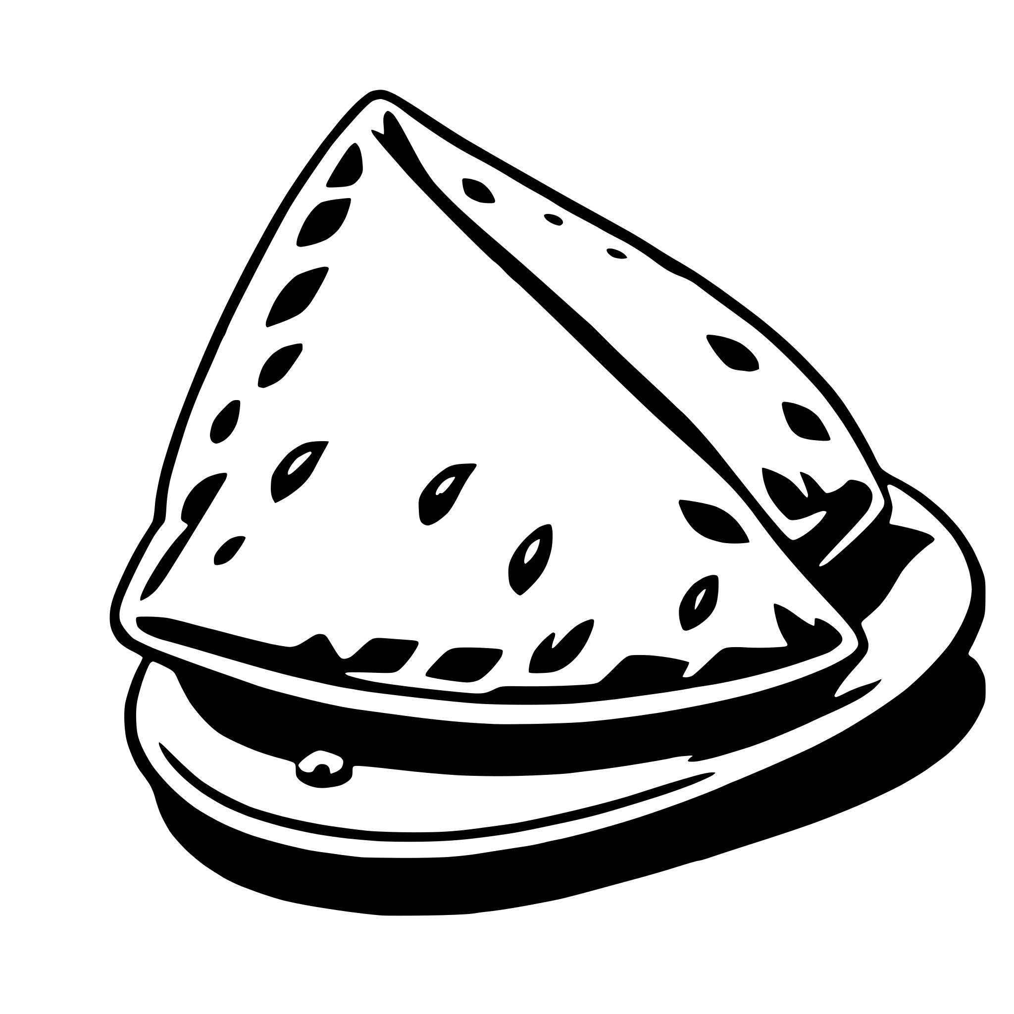 AI-generated SVG of a samosa