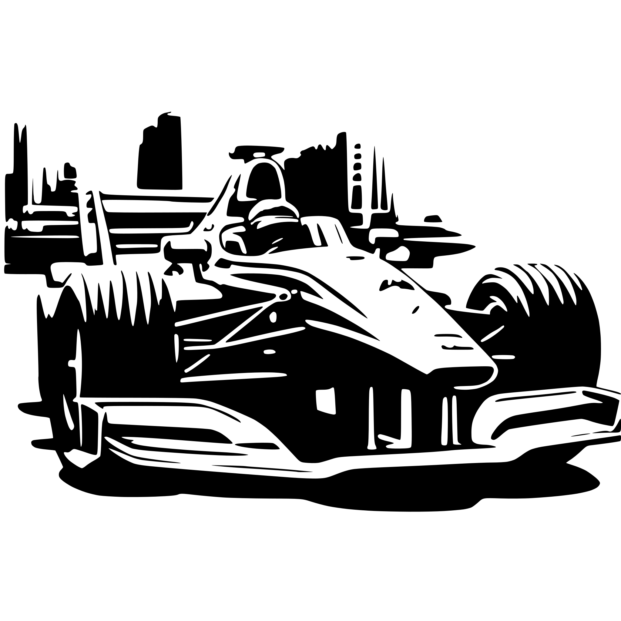 AI-generated SVG of a a front facing f1 car