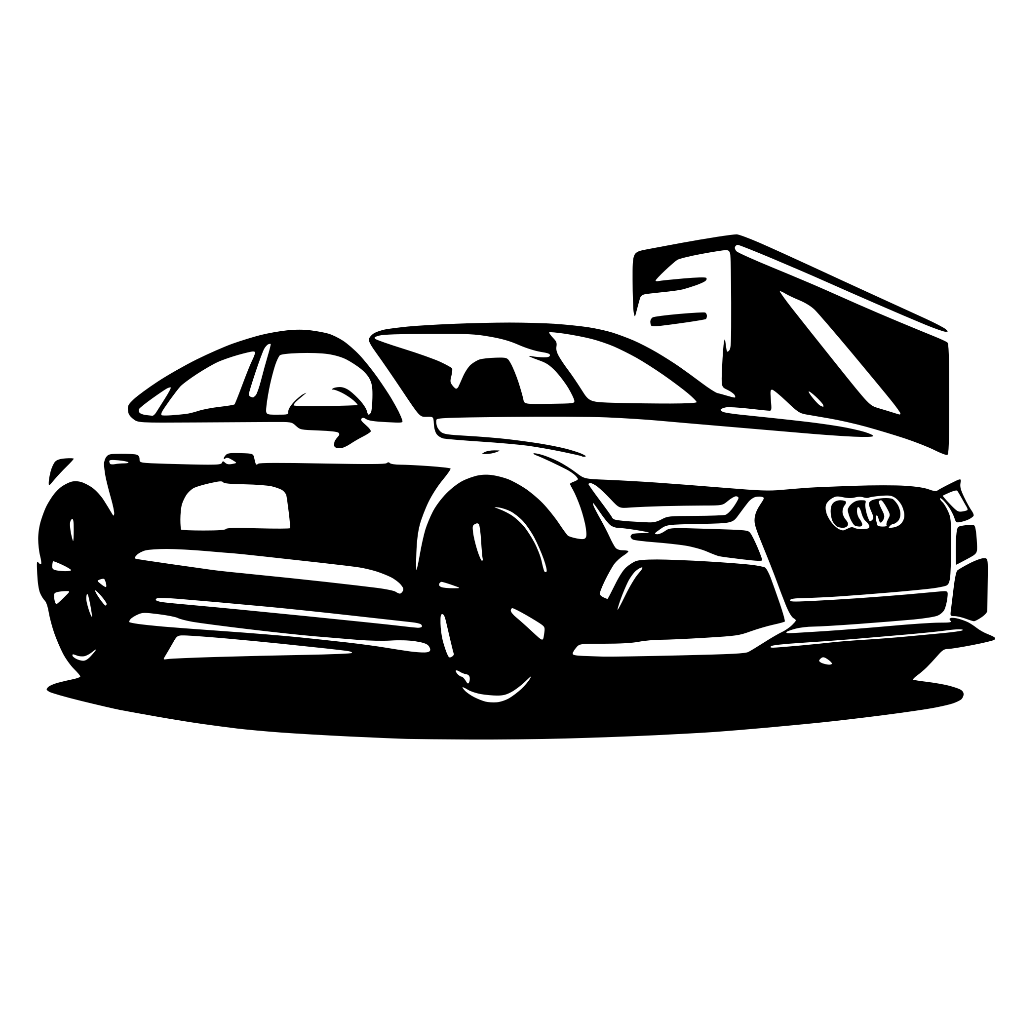 AI-generated SVG of a Значок гоночной машинки audi RS7