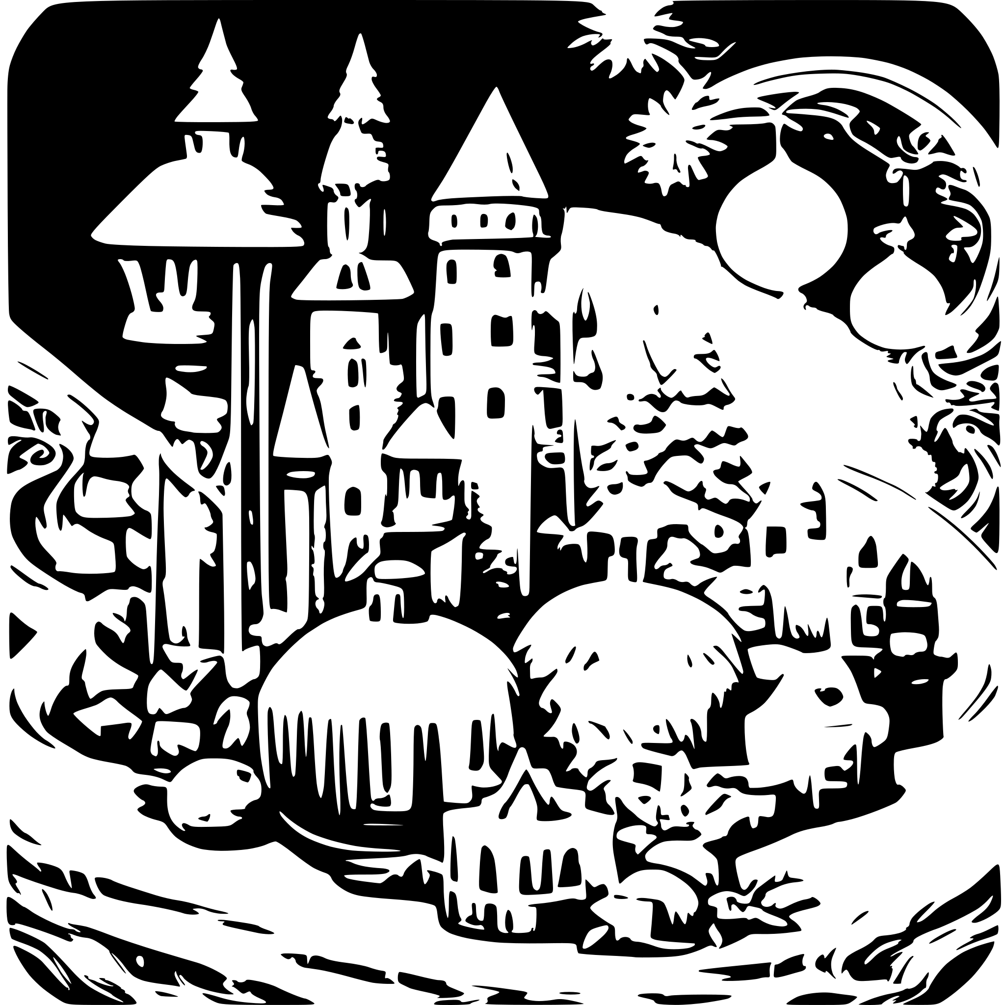 AI-generated SVG of a christmas