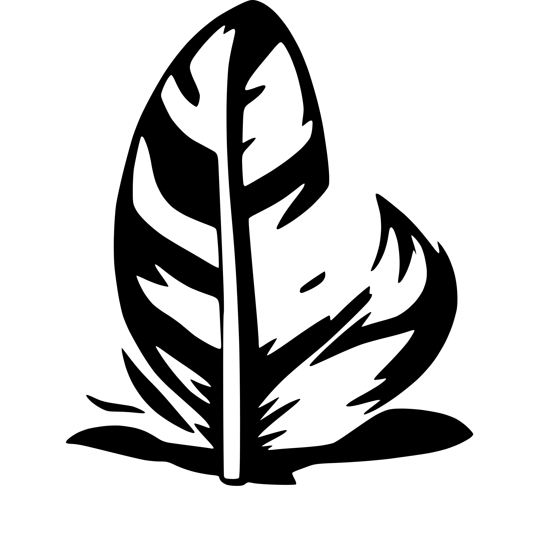 AI-generated SVG of a feather