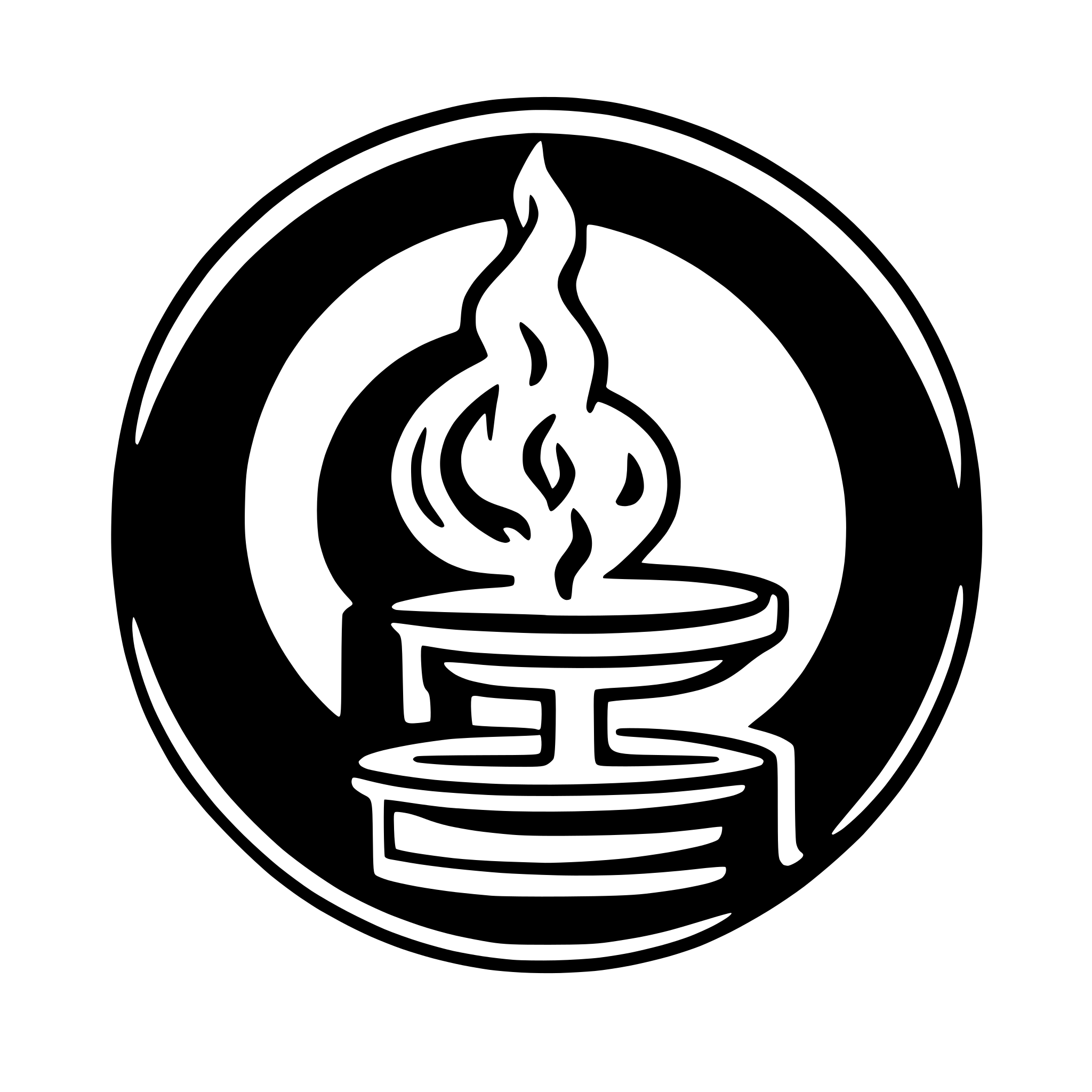 AI-generated SVG of a Flat vector illustration icon of "Leviticus - Flaming altar with smoke", in minimalist circular avatar style, soft ancient tones (beige, deep blue, gold), spiritual Jewish aesthetic, 1024x1024, transparent background