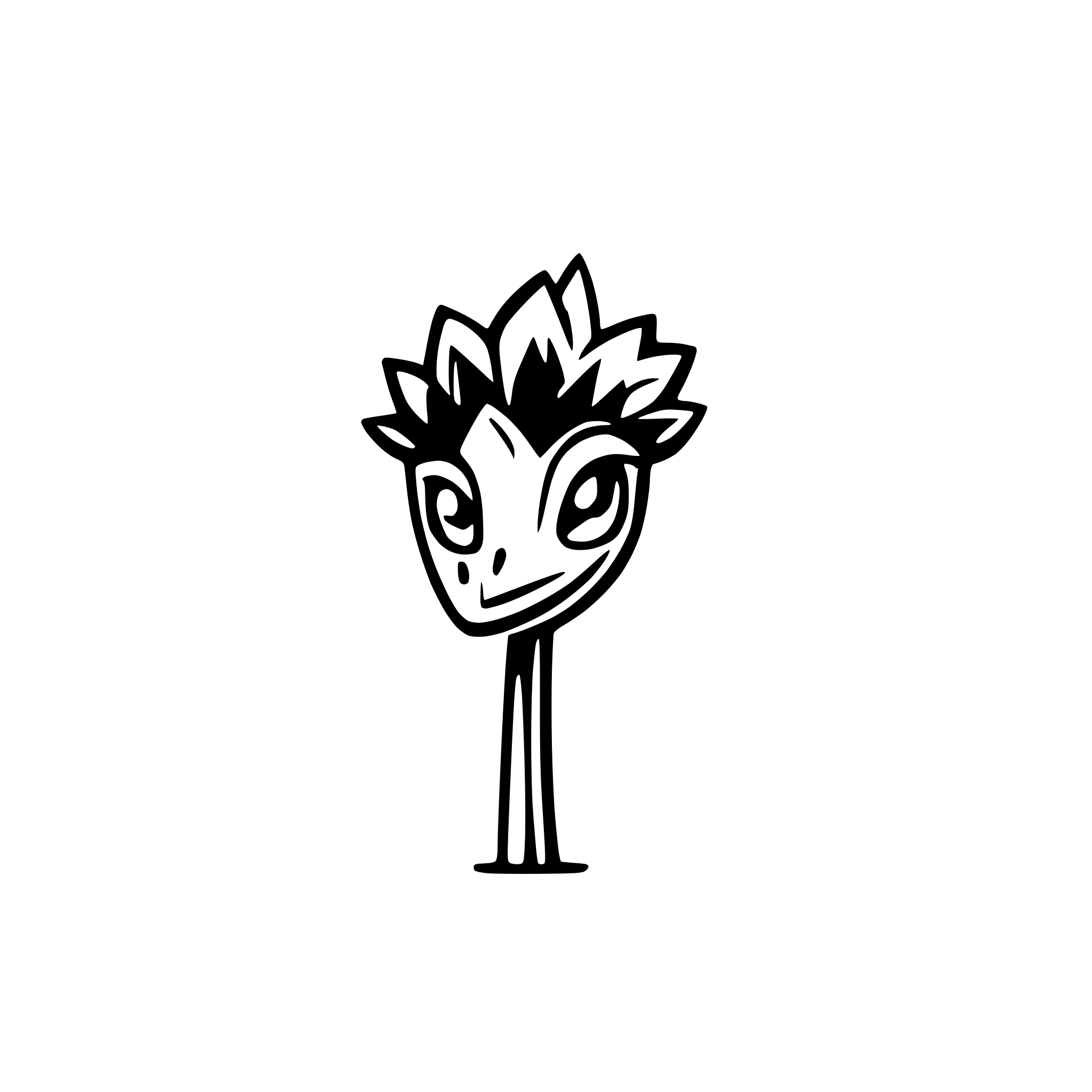 AI-generated SVG of a A happy emu for kids in color