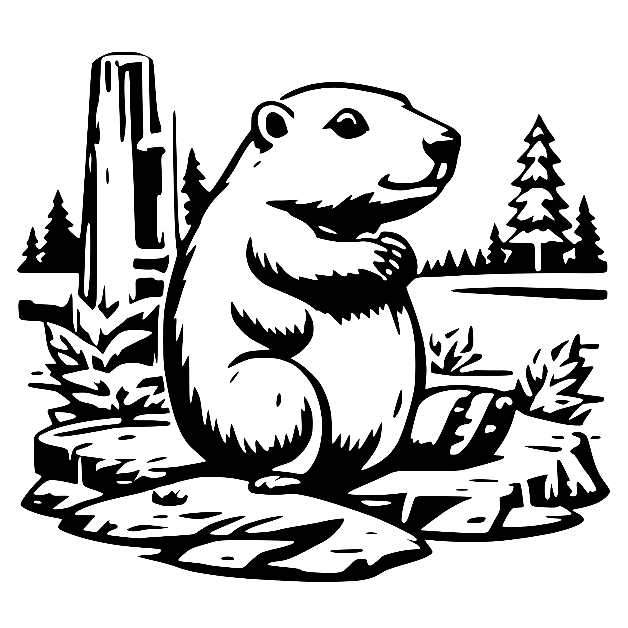 AI-generated SVG of 'wood carving festival, beaver'
