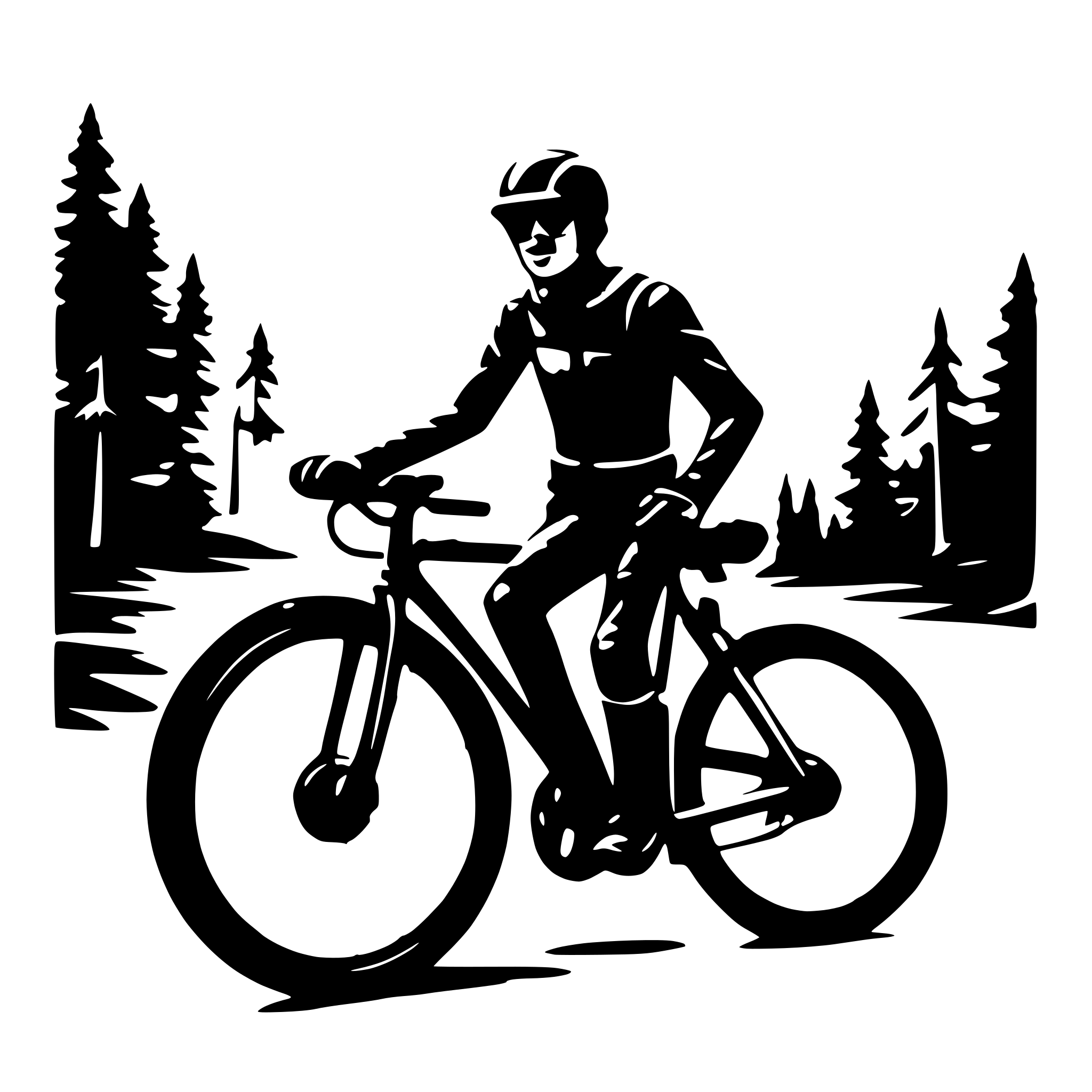 AI-generated SVG of a gerate a picture of a bikepacking bicyclist