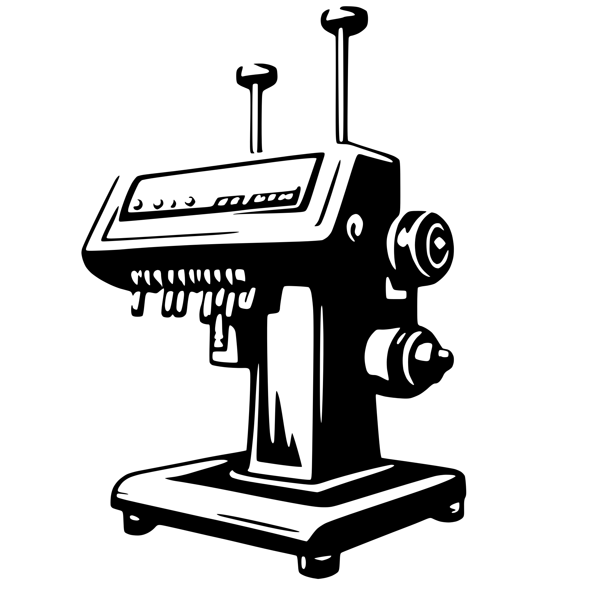 AI-generated SVG of a embroidery machine