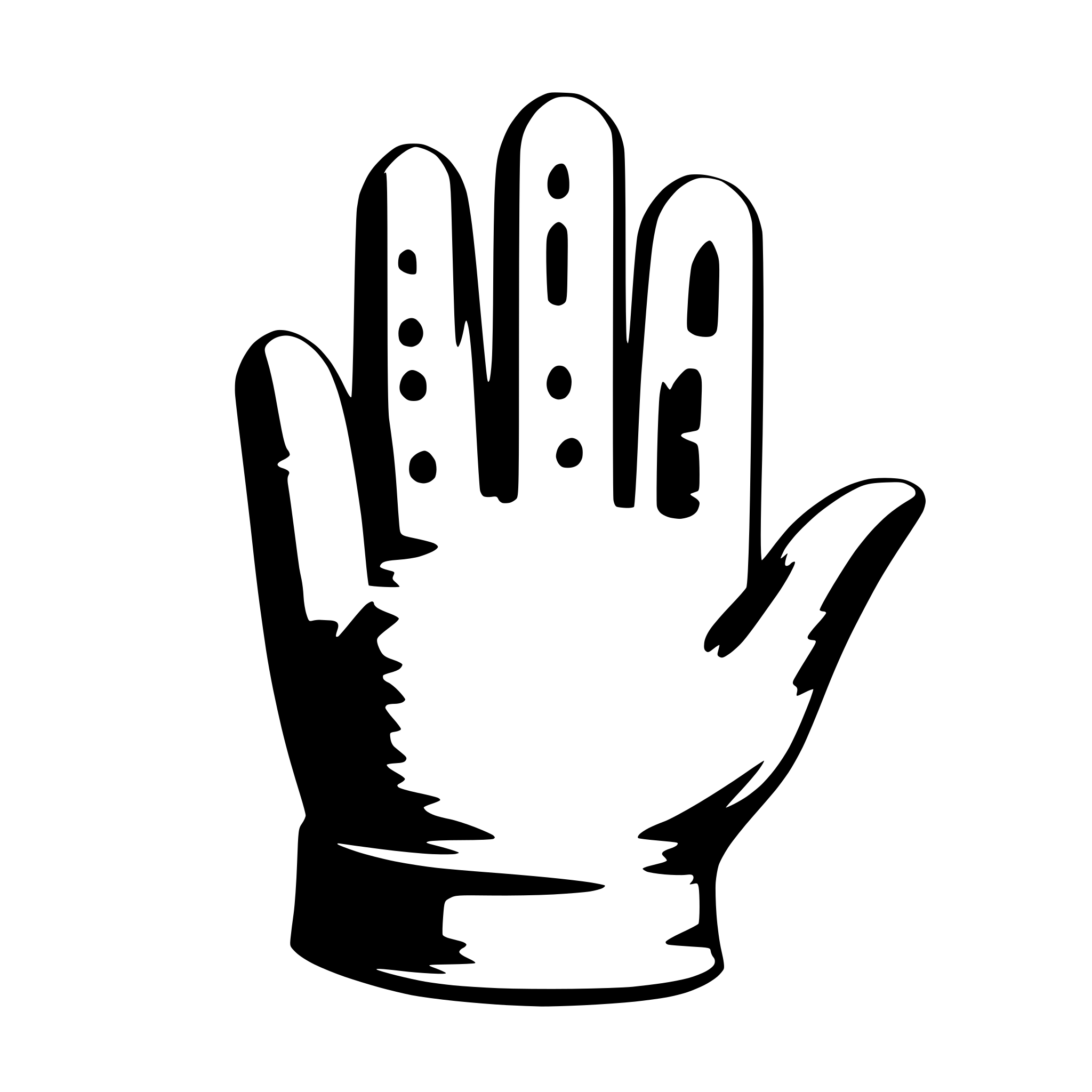 AI-generated SVG of 'White glove'