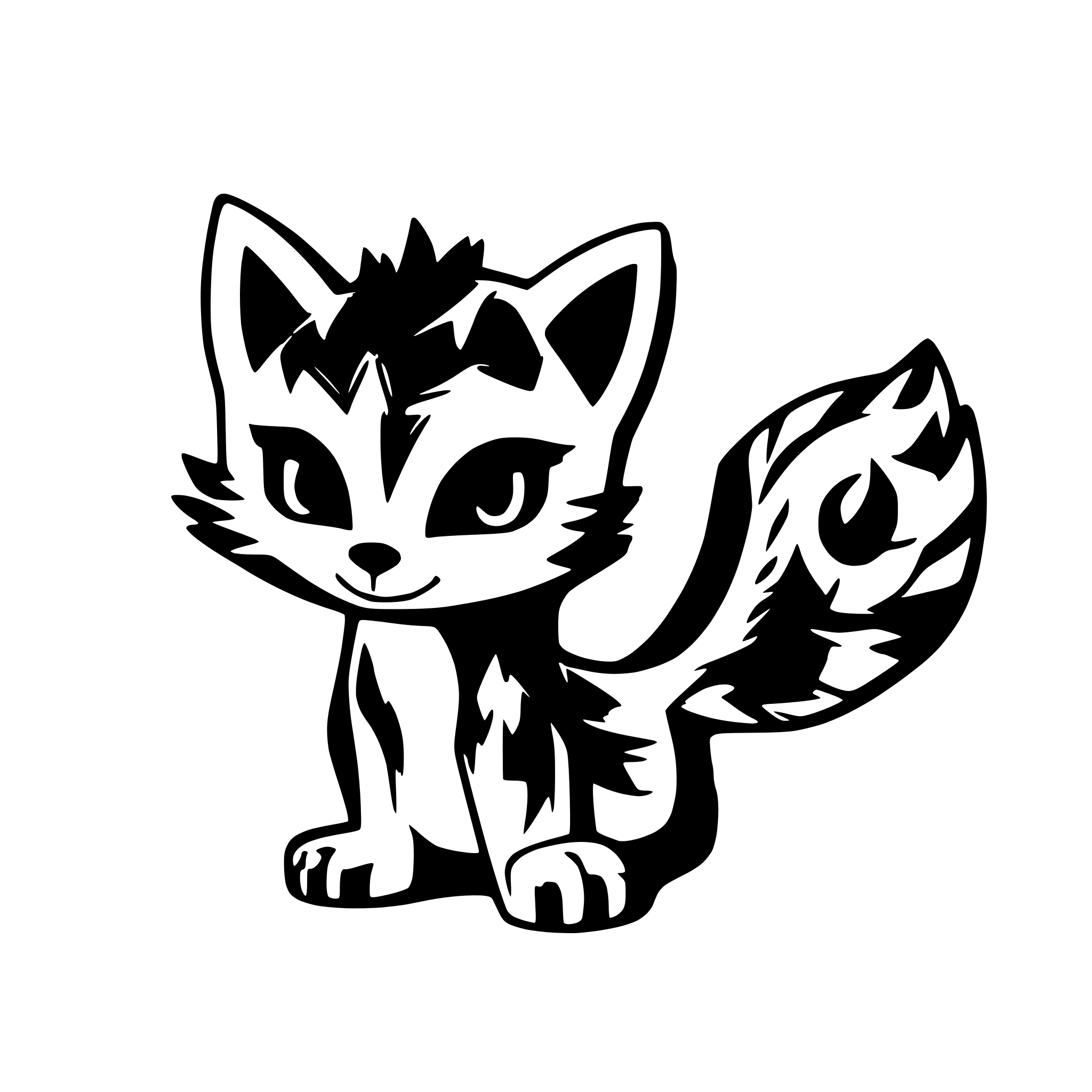 AI-generated SVG of a a cute phoenix-raccoon character. The raccoon is fully orange with a milk-white heart-shaped spot on its chest and glowing fiery patterns on its tail and wings. The style is semi-realistic and detailed, with soft shading, highlights, and glowing flame effects. Bright, warm color palette with a focus on fiery and magical elements.