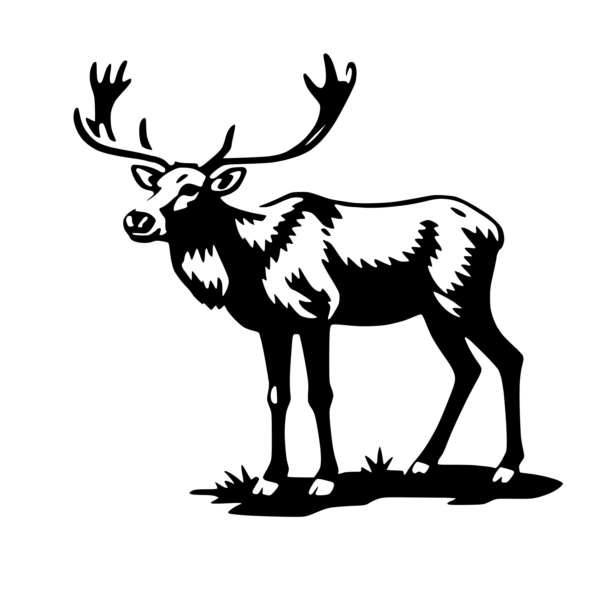 AI-generated SVG of a caribou