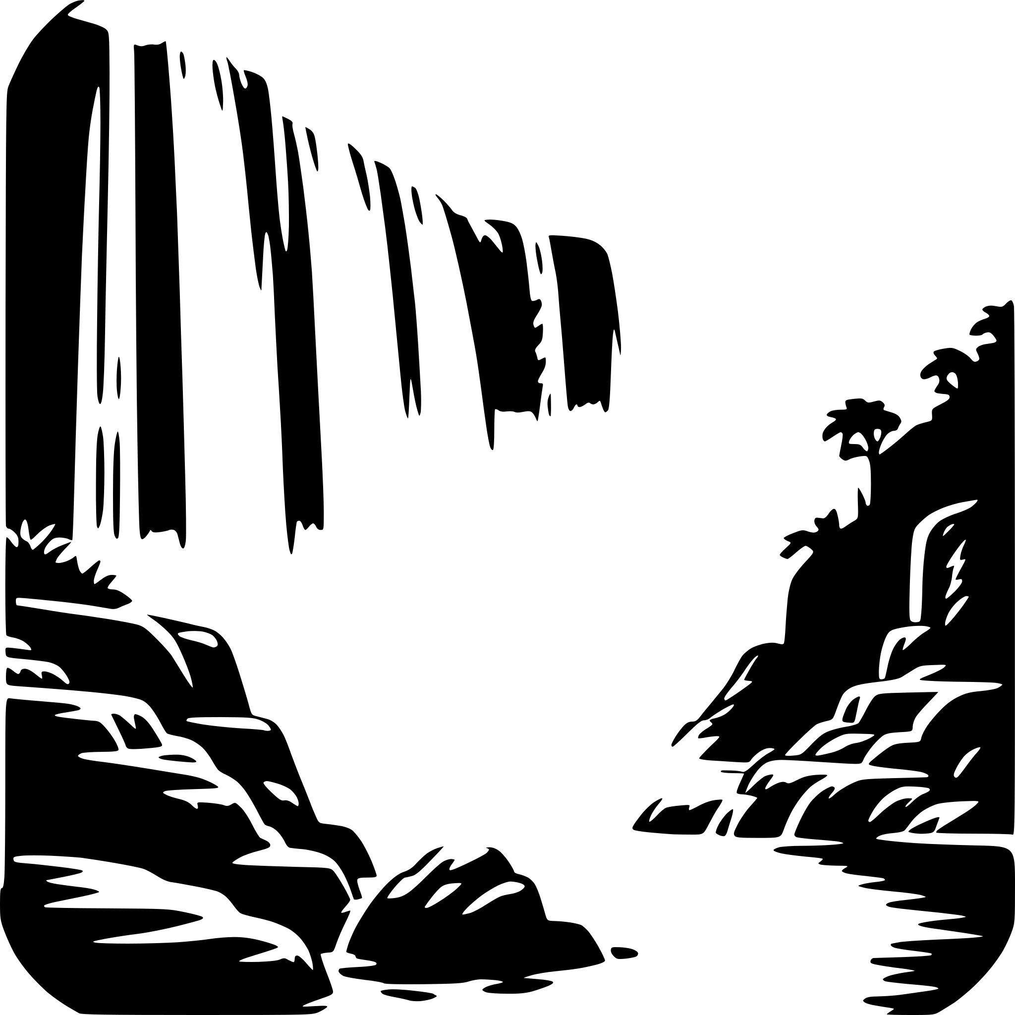 AI-generated SVG of 'iguazu falls'