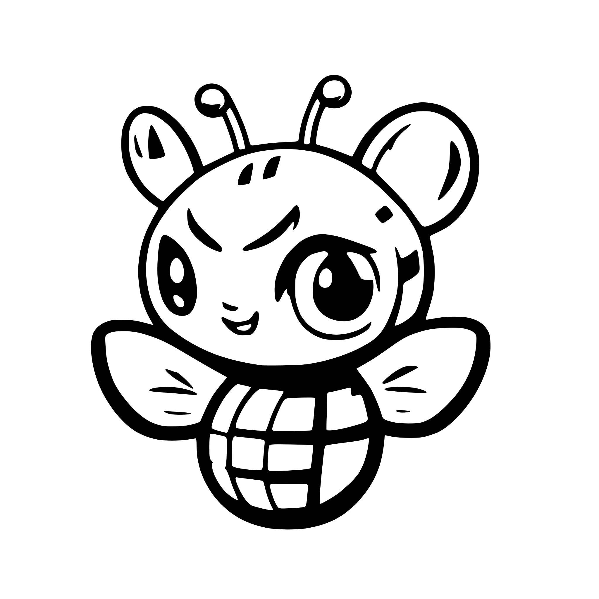 AI-generated SVG of a cute bee