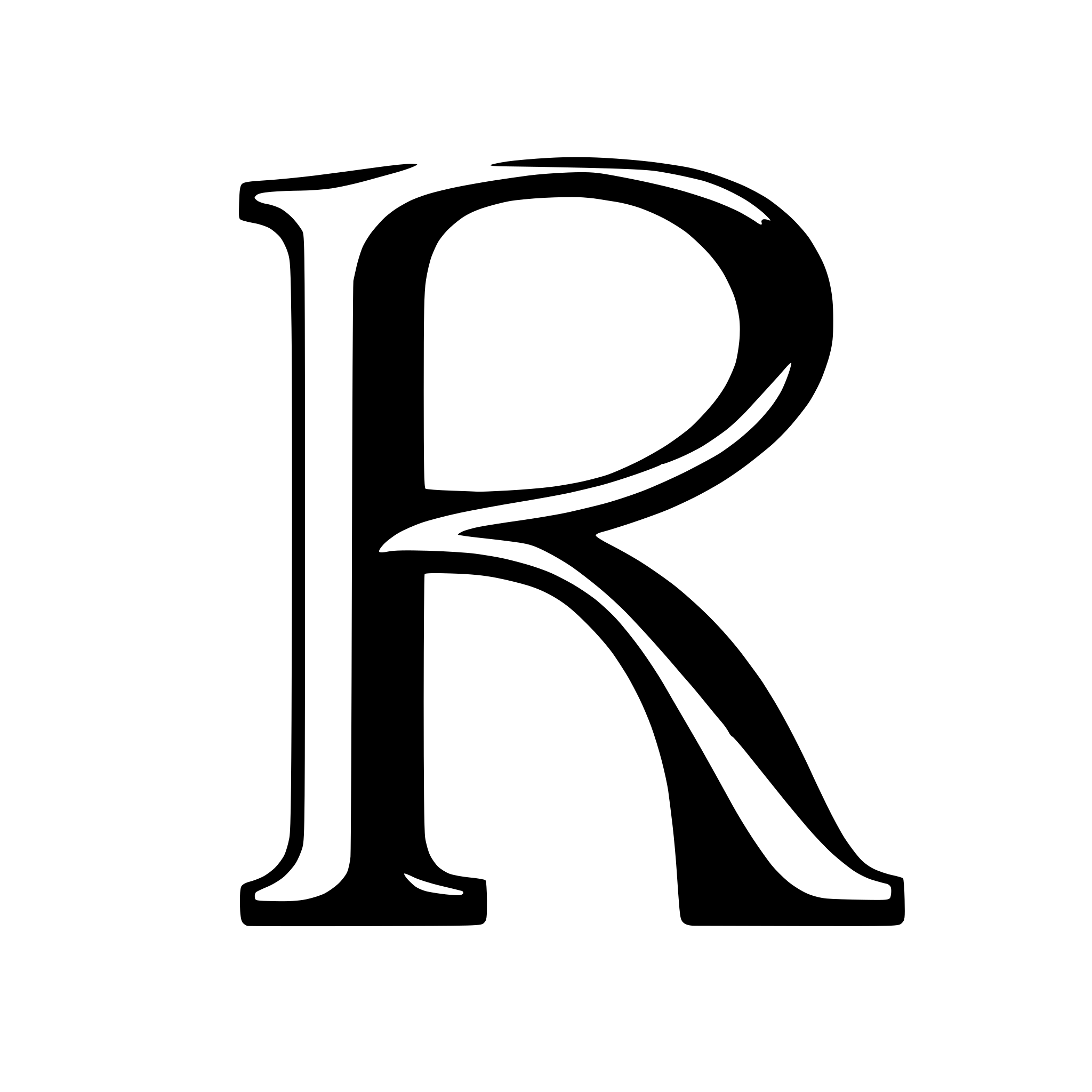 AI-generated SVG of a letter R with @