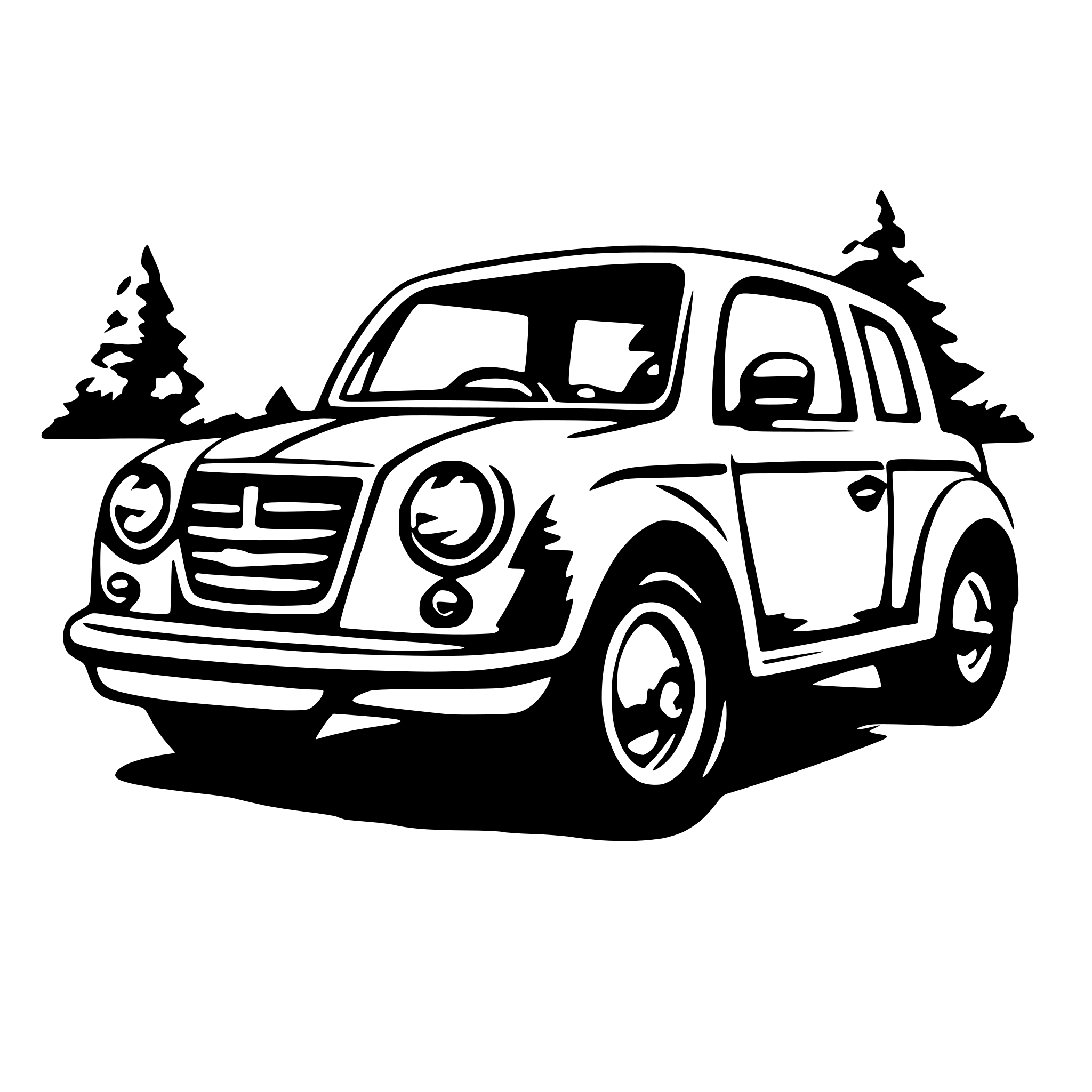 AI-generated SVG of 'Simpli car like small kid draw'