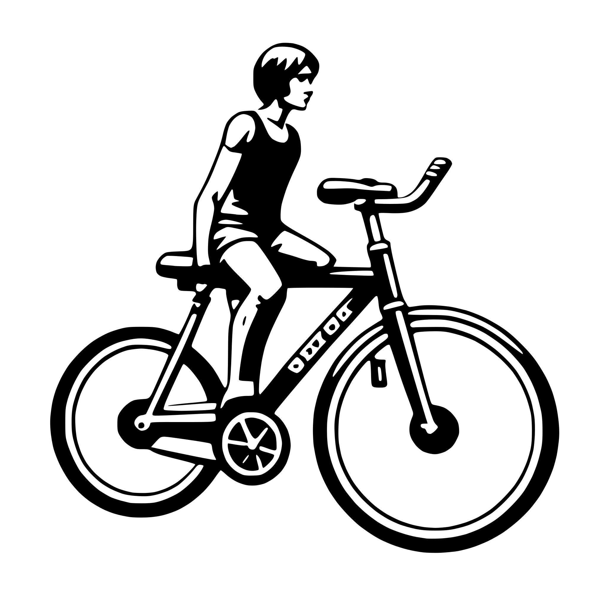 AI-generated SVG of a stationary bicycle