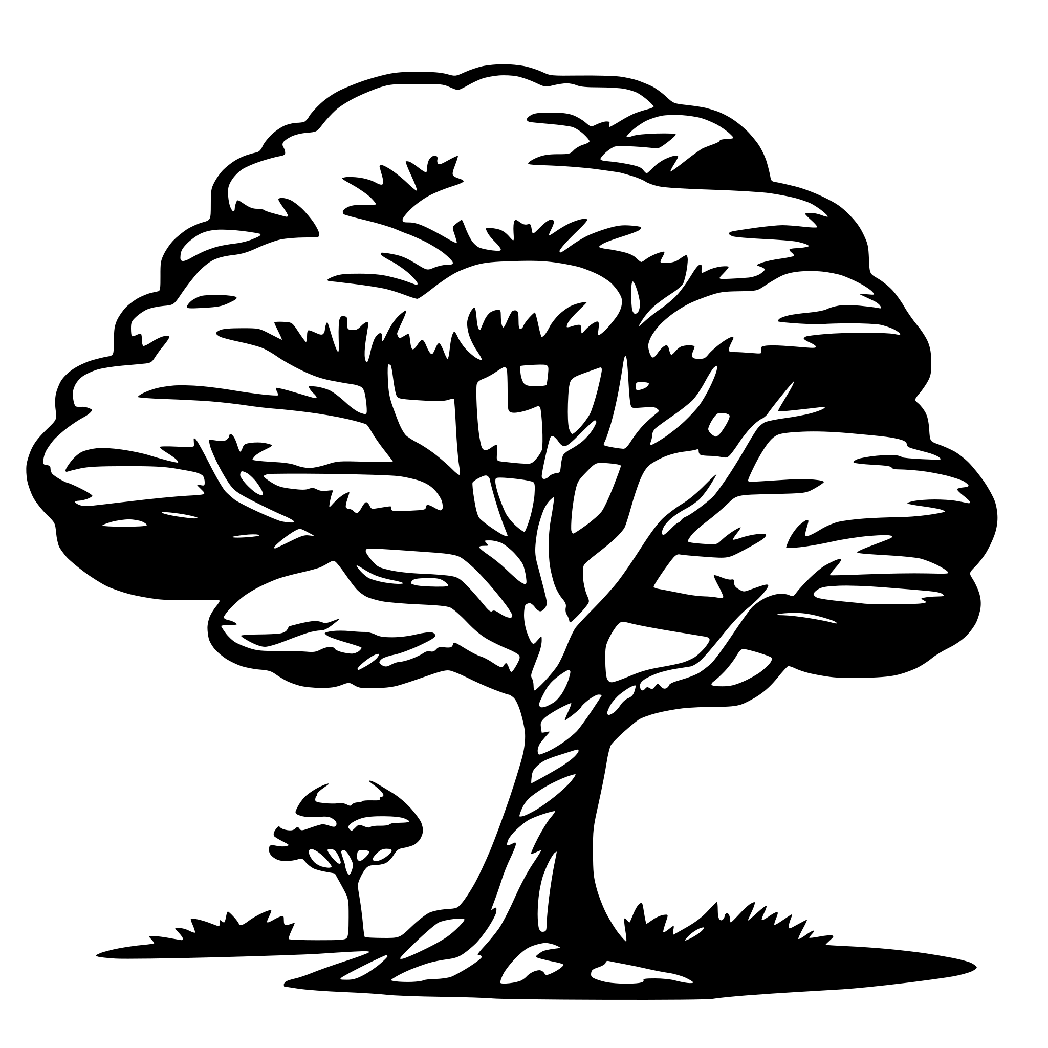 AI-generated SVG of 'african tree'