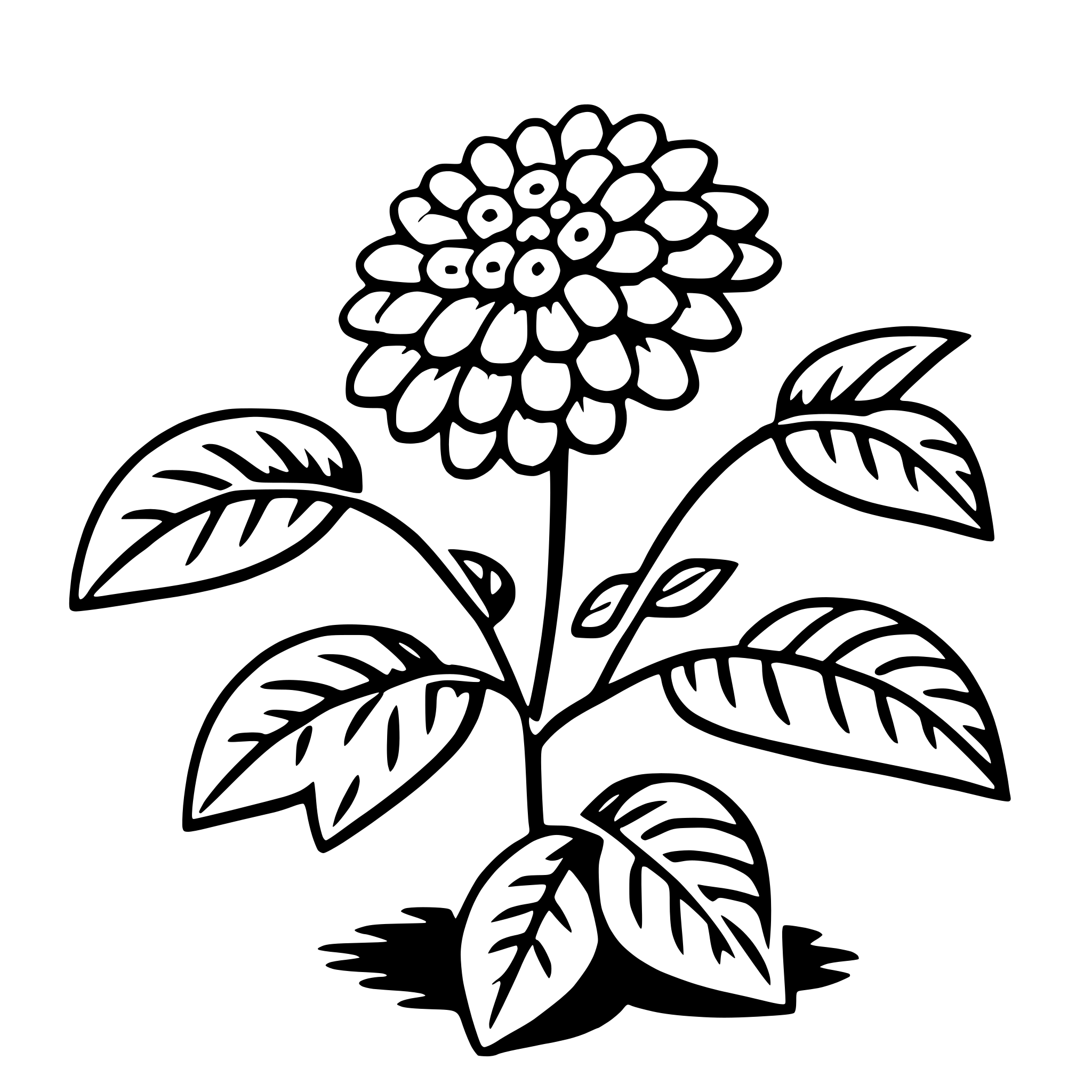 AI-generated SVG of a lantana