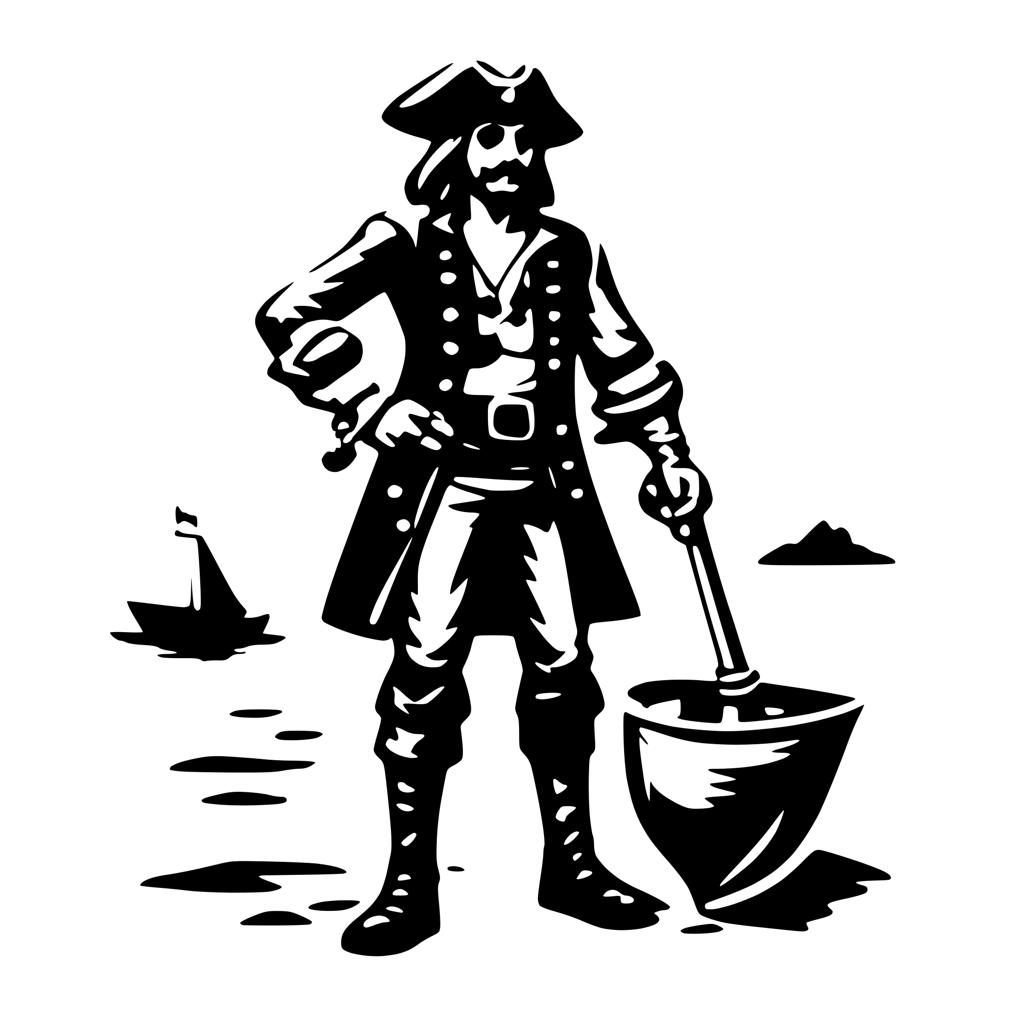 AI-generated SVG of a pirate