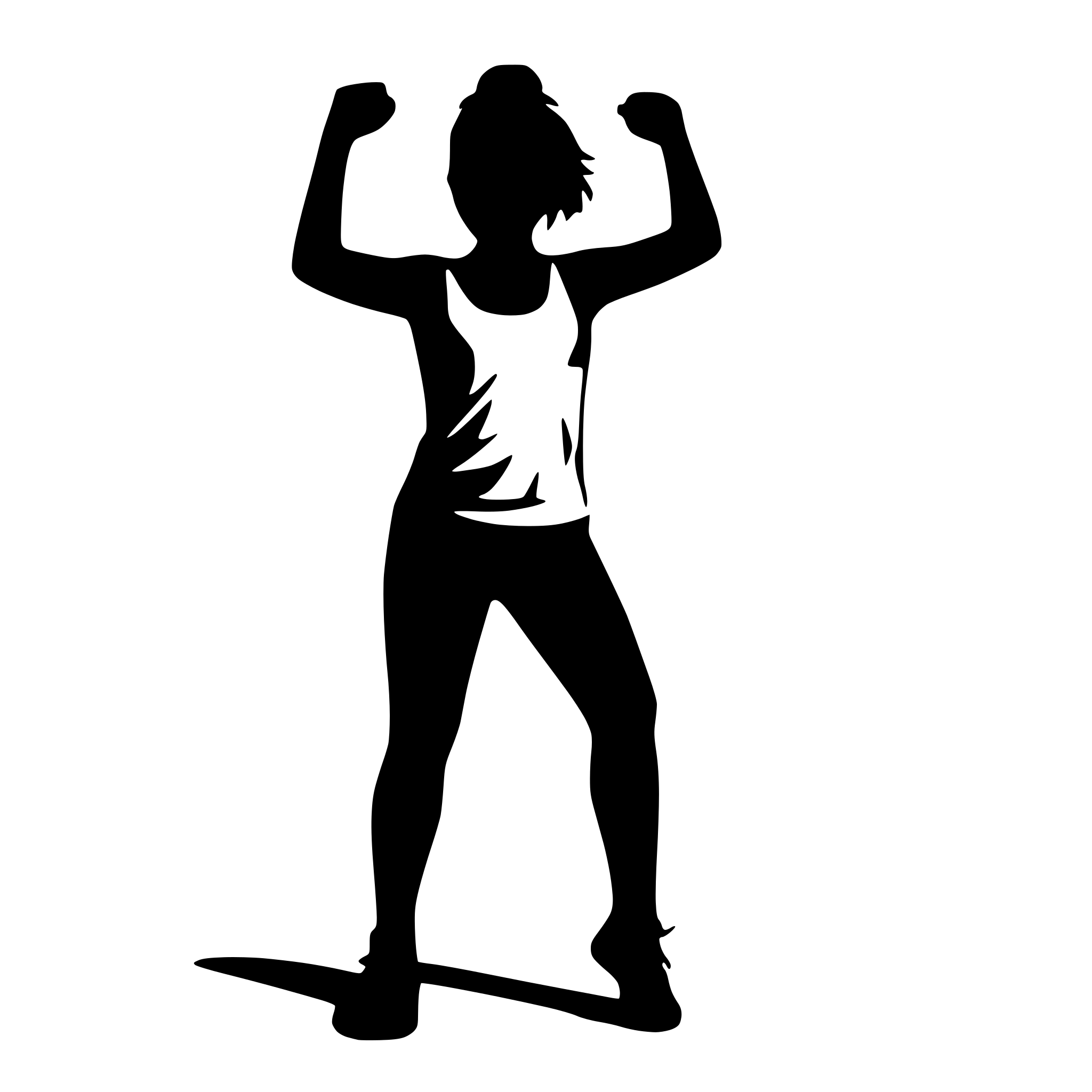 AI-generated SVG of 'black woman exercising'