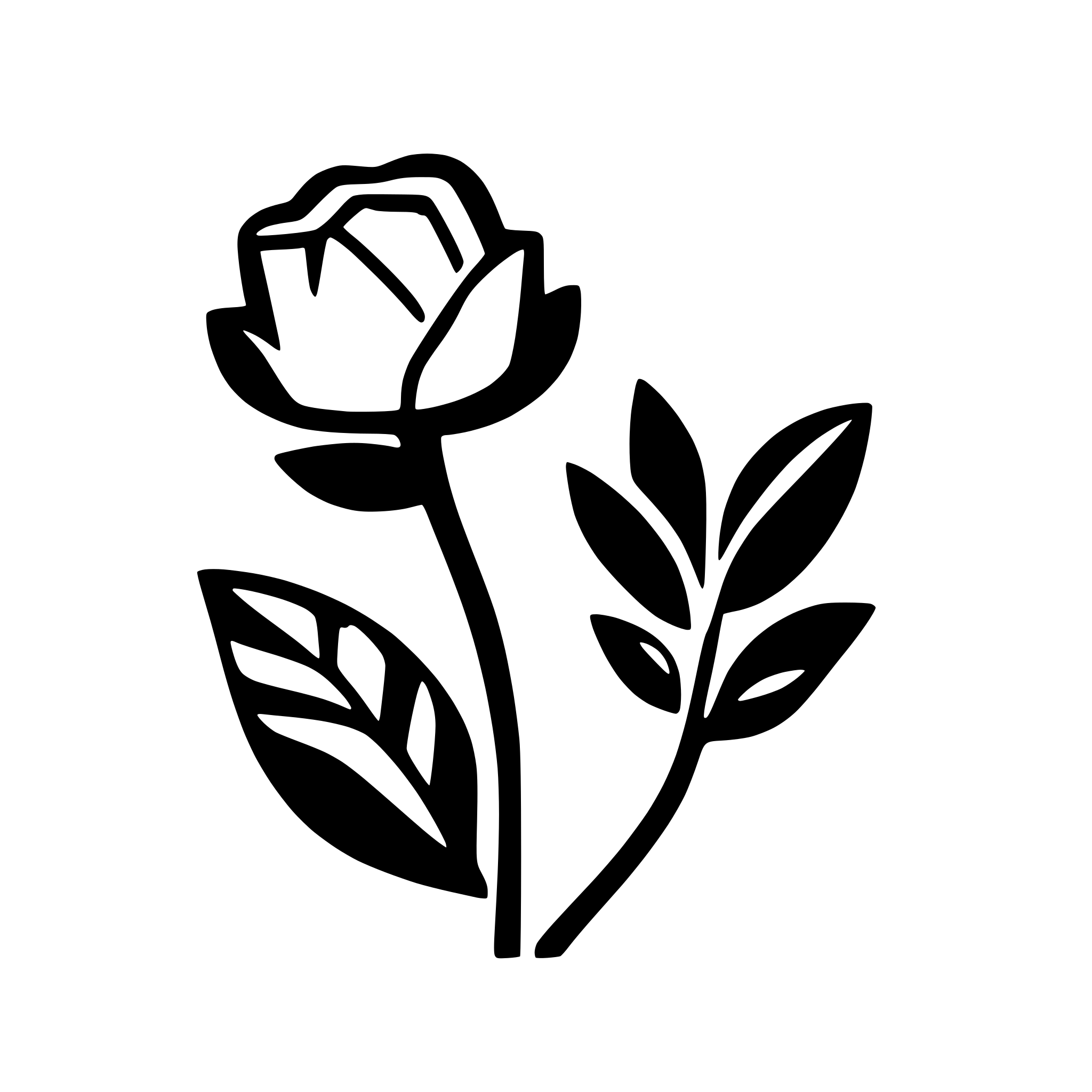 AI-generated SVG of a floral pairs