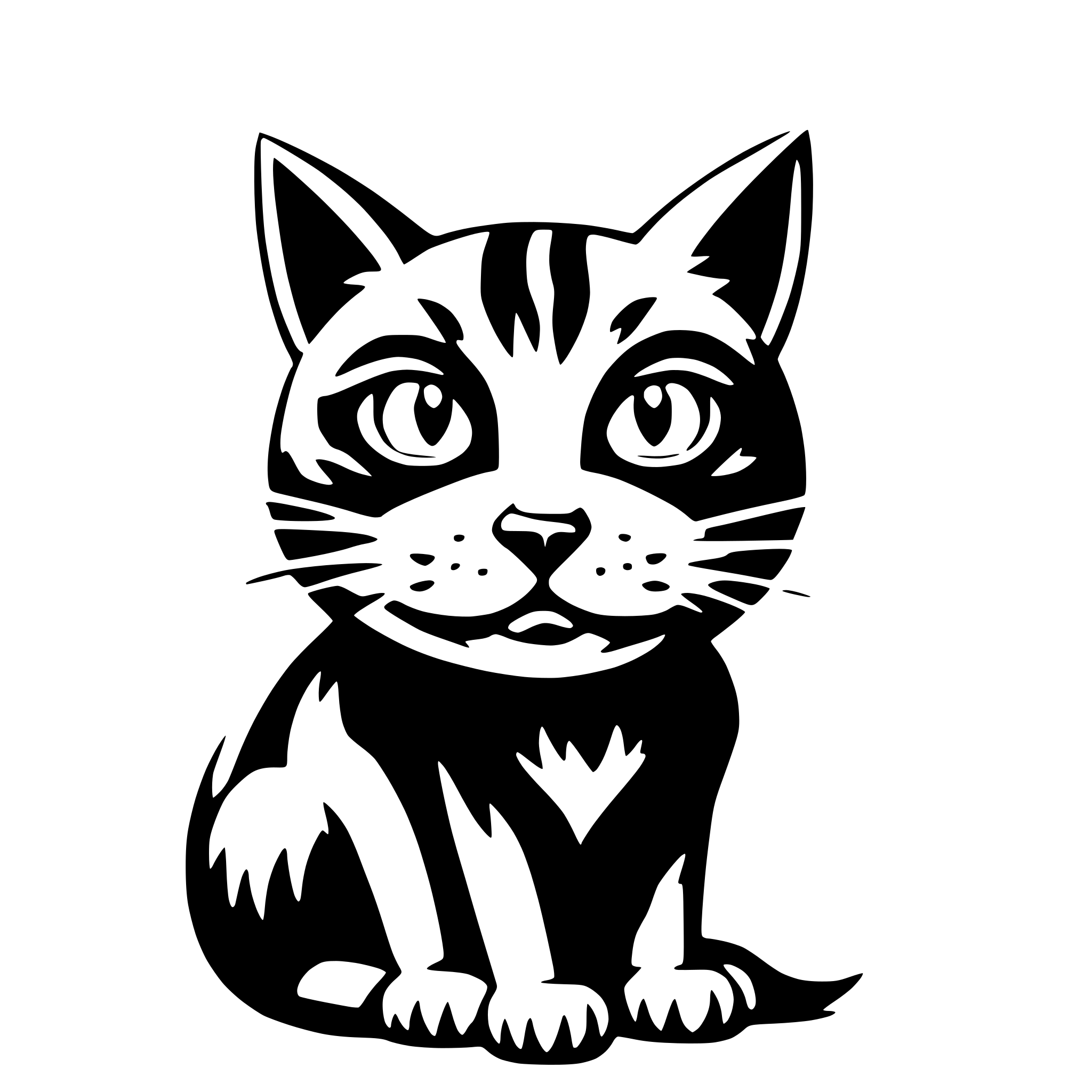 AI-generated SVG of 'Angry cat'