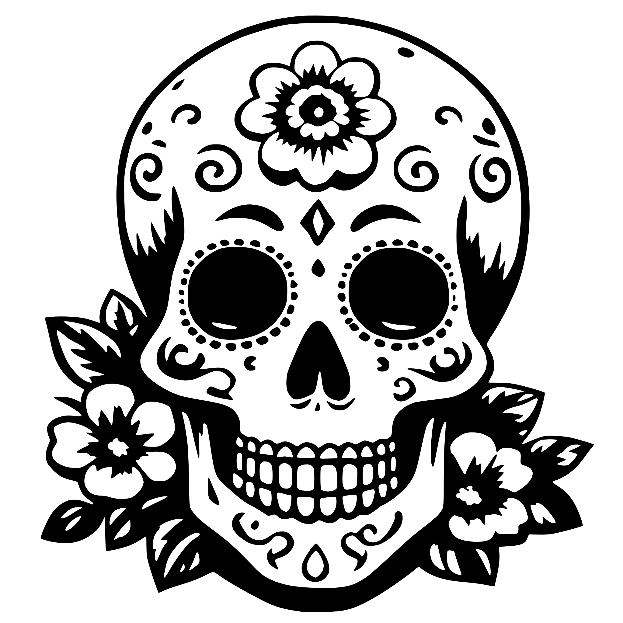 AI-generated SVG of a dias los muertos