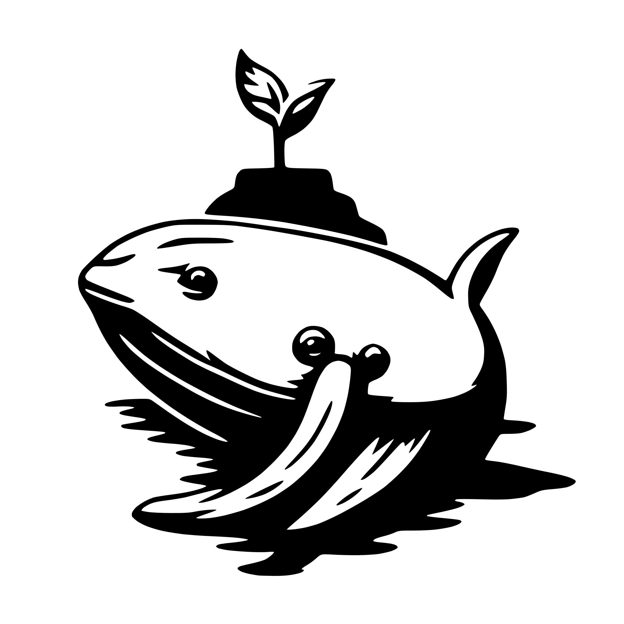 AI-generated SVG of a whale